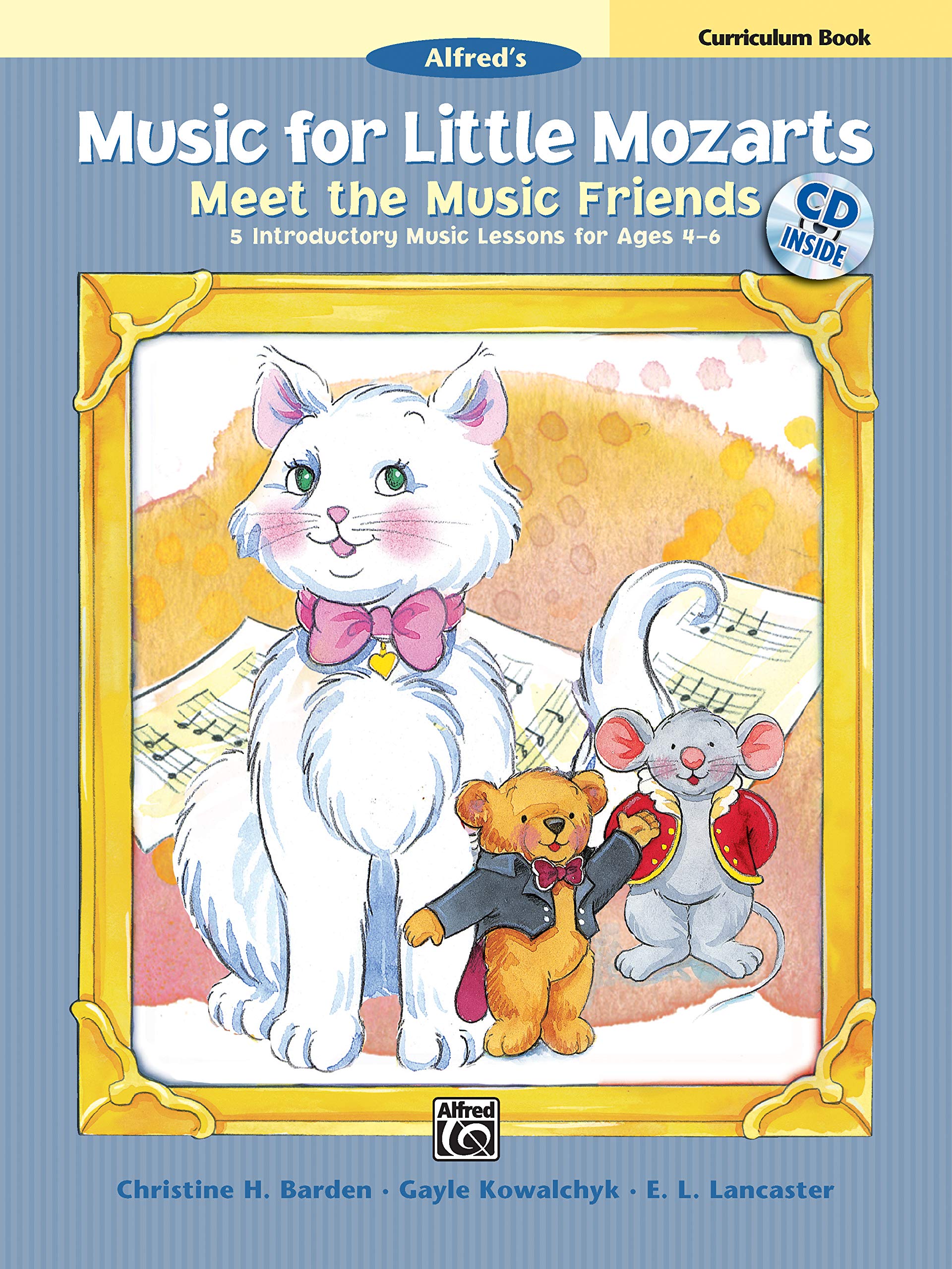 Music for Little Mozarts Meet the Music Friends: 5 Introductory Music Lessons for Ages 46 (Teacher Book), Book & CD,Used