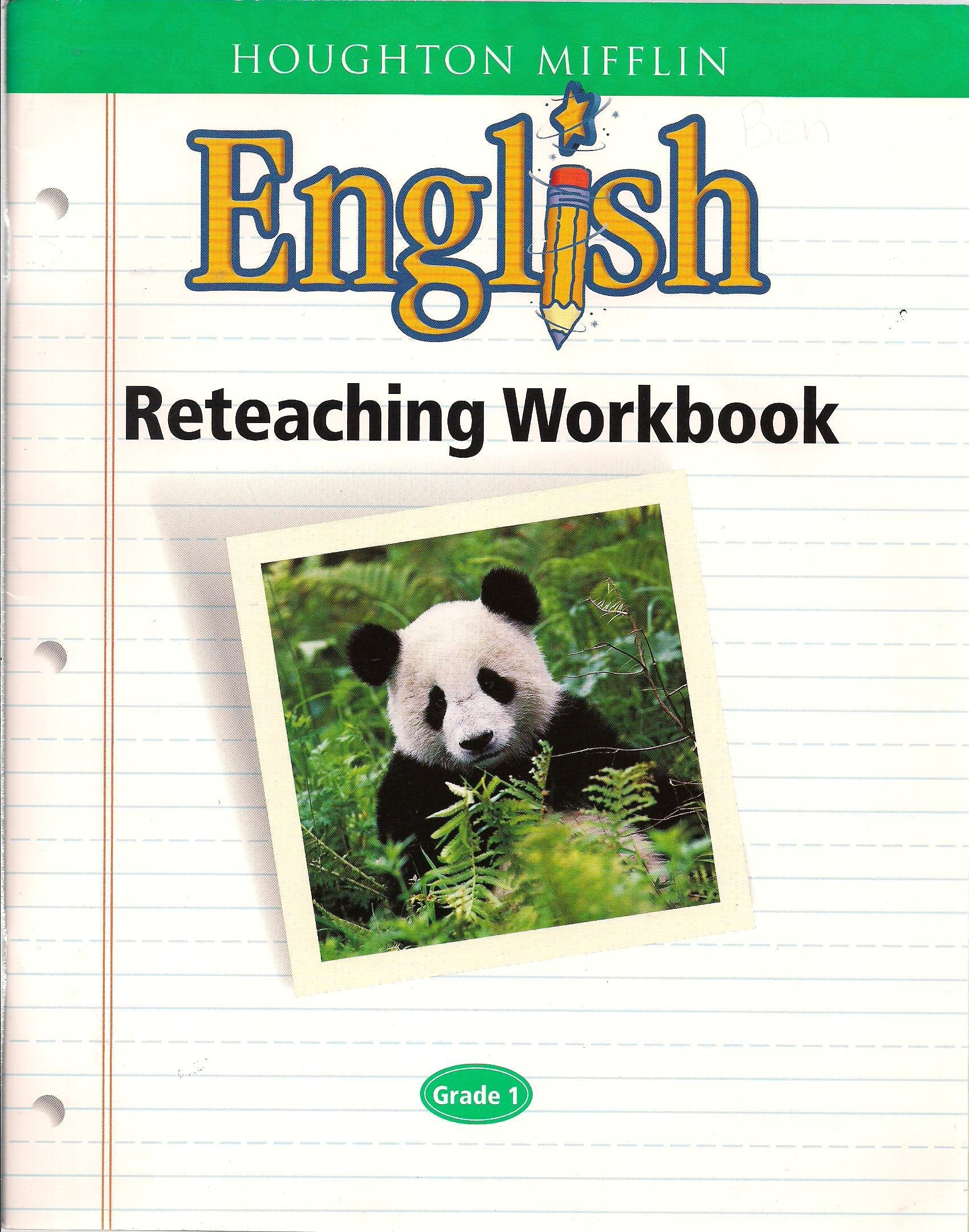 Houghton Mifflin English: Reteaching Workbook Consumable, Level 1,Used