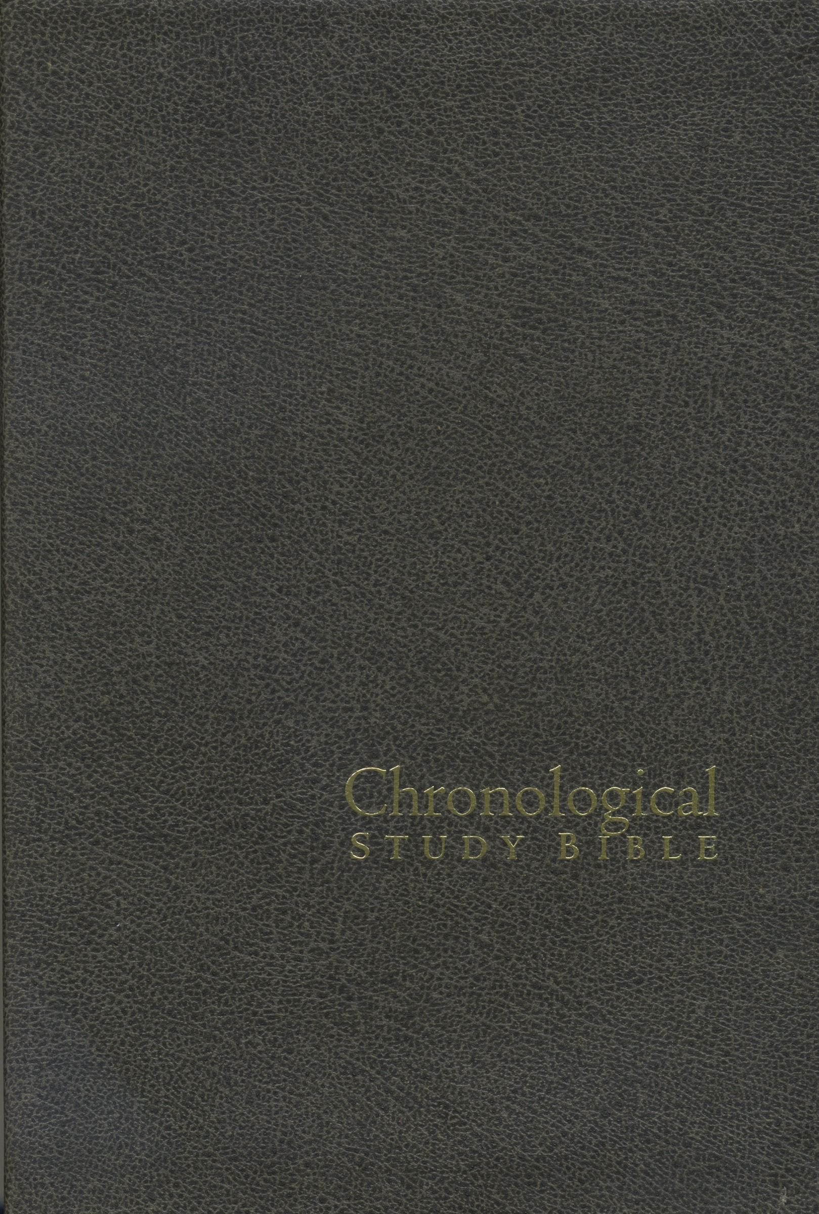 The Chronological Study Bible: King James Version, Distressed Charcoal, Bonded Leather