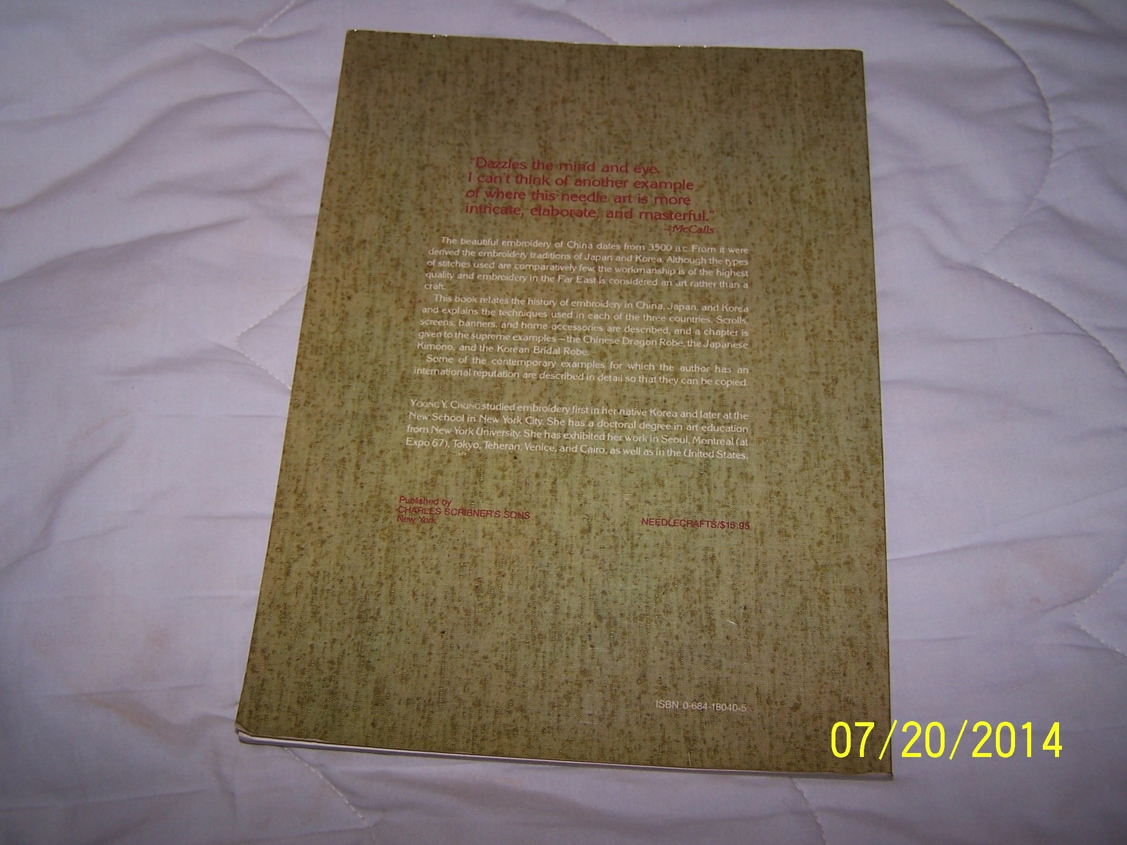 Art of Oriental Embroidery: History, Aesthetics, and Techniques,Used