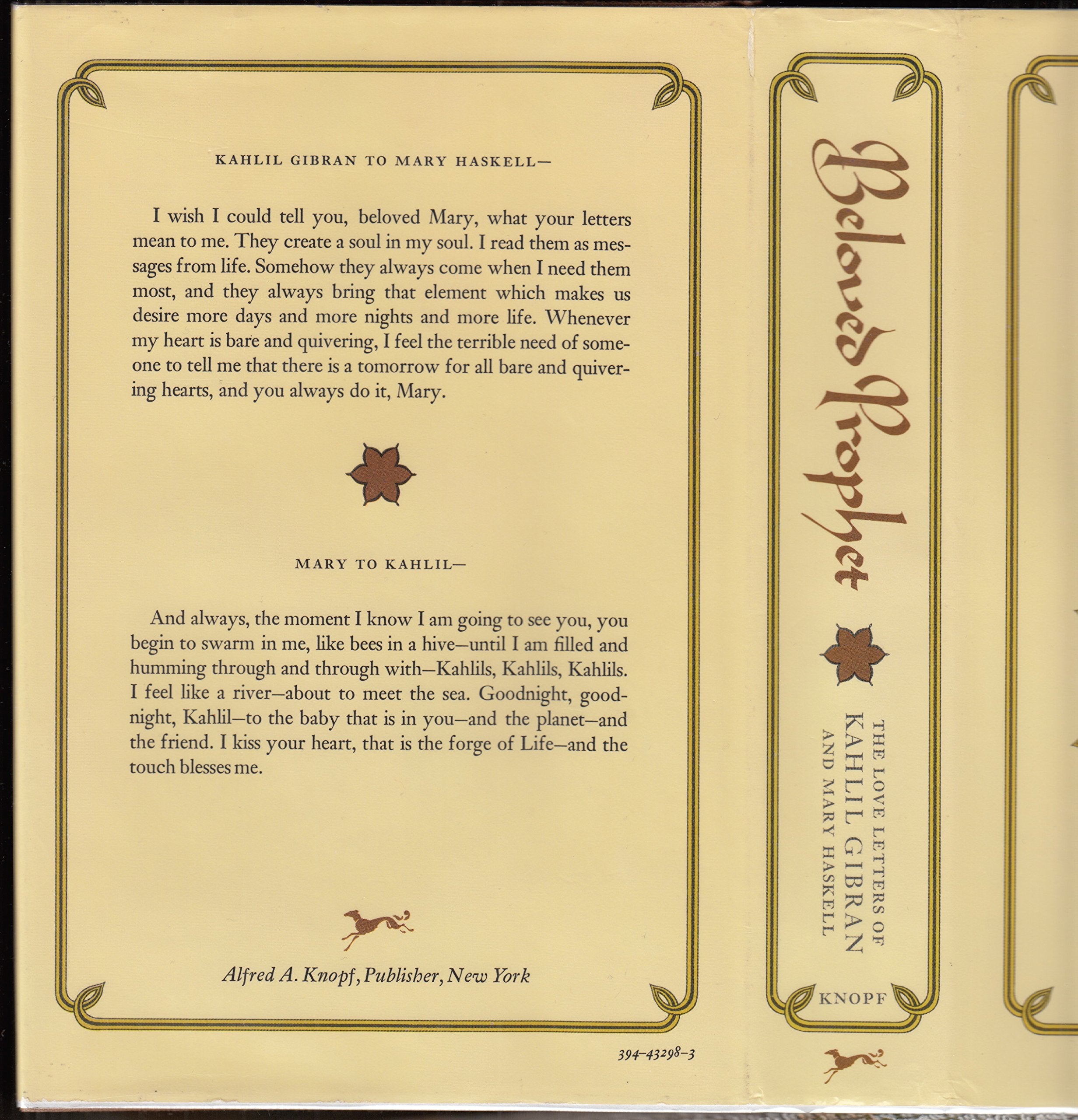 Beloved Prophet: The Love Letters Of Kahlil Gibran And Mary Haskell, And Her Private Journal,New