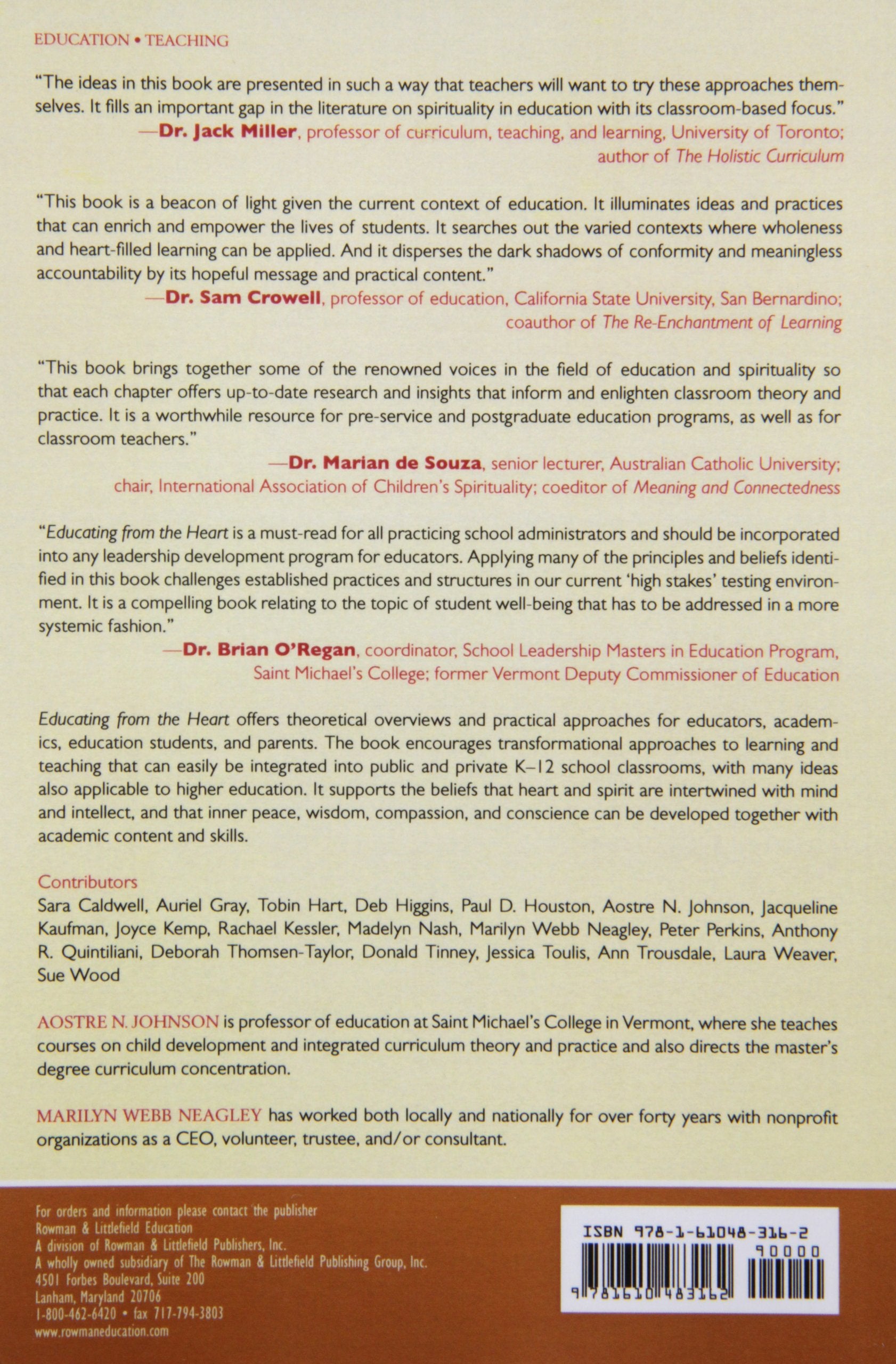Educating from the Heart: Theoretical and Practical Approaches to Transforming Education,Used
