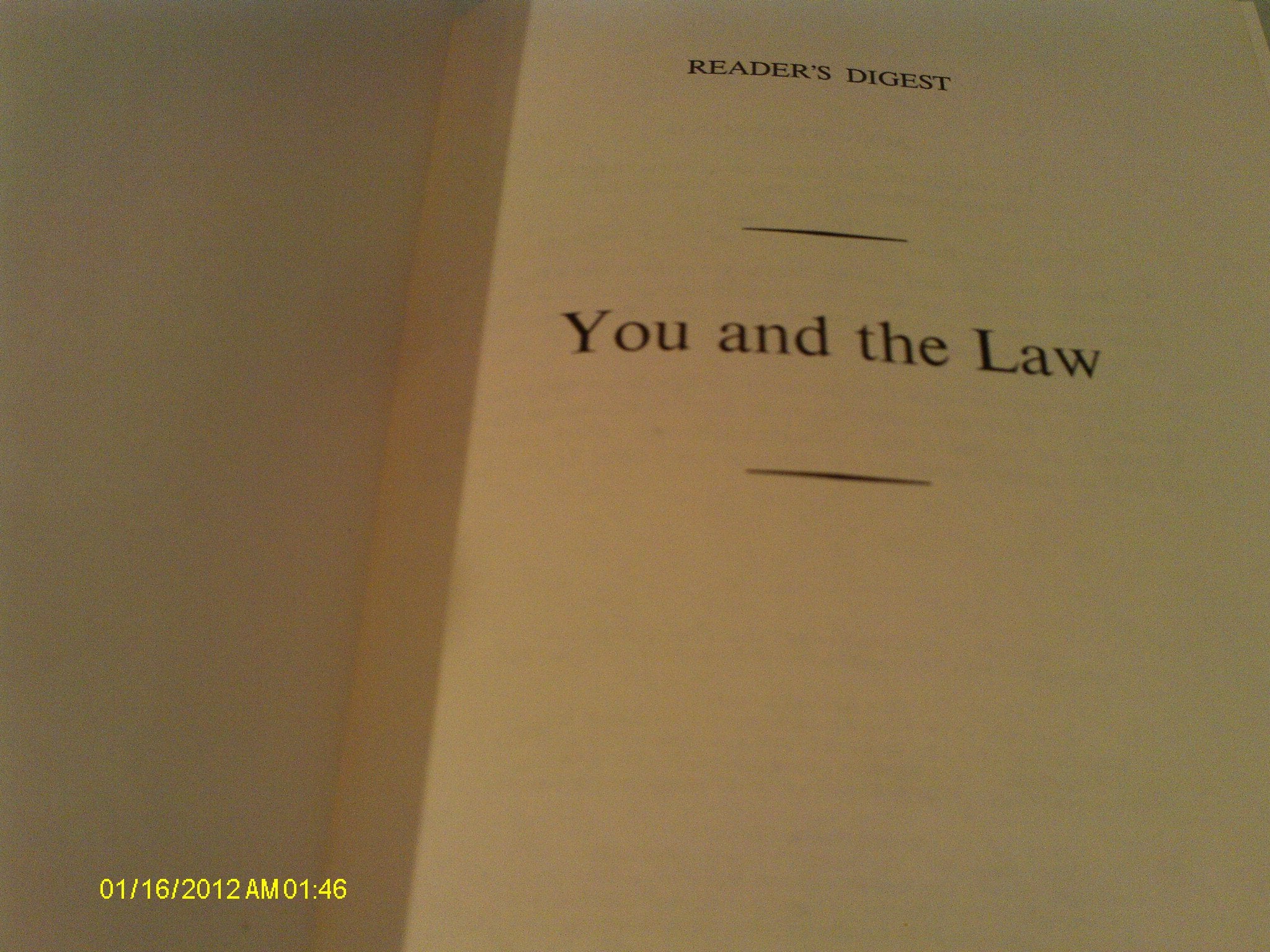 You and the Law,Used