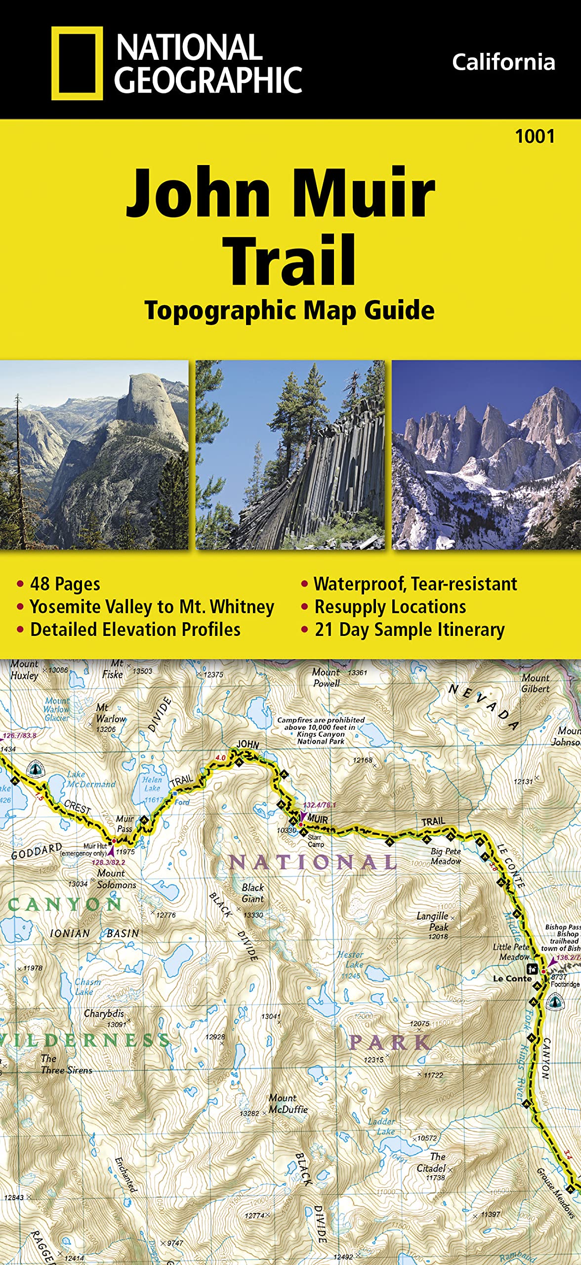 John Muir Trail Topographic Map Guide (National Geographic Topographic Map Guide) (National Geographic Topographic Map Guide, 10