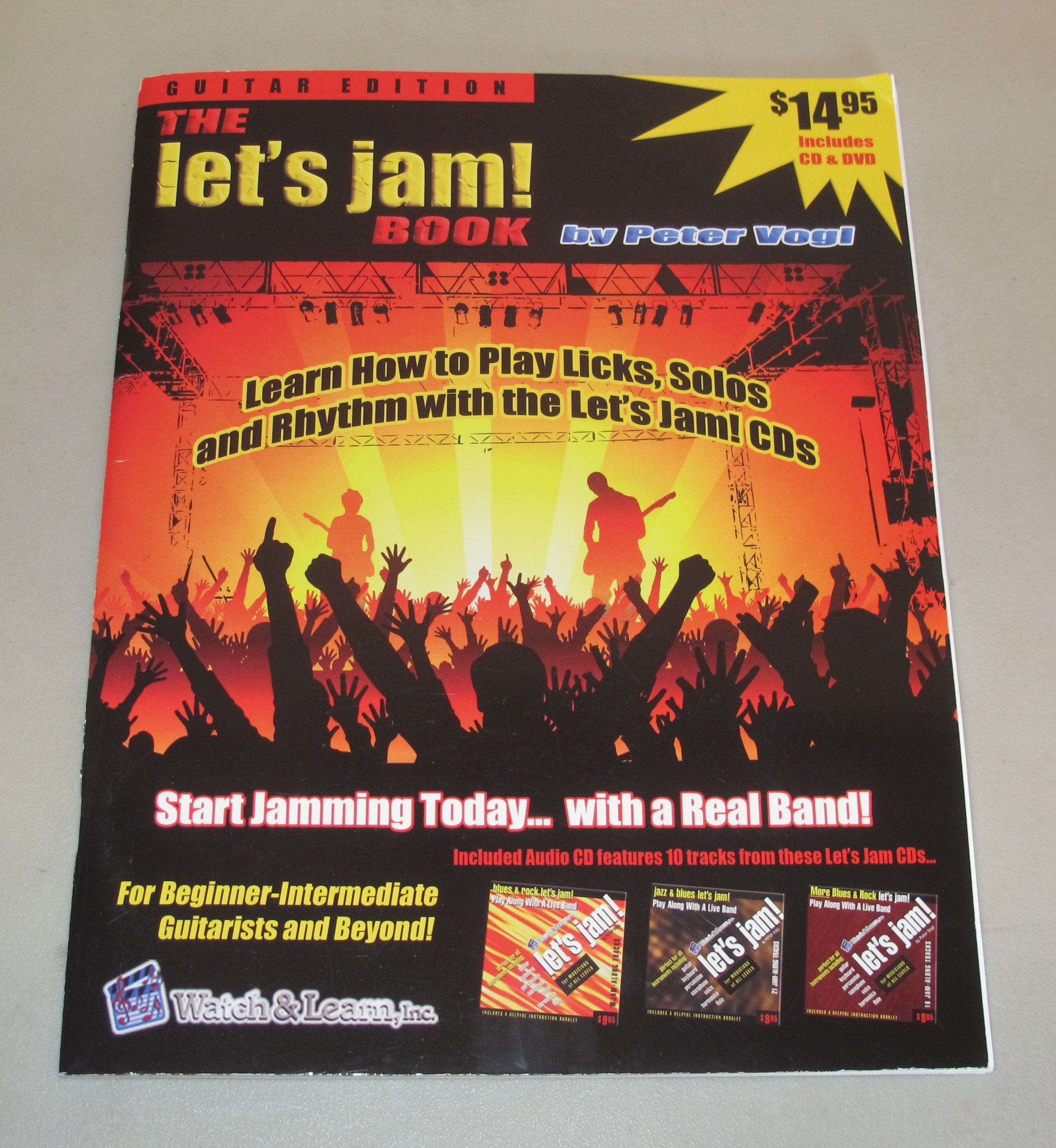Let's Jam! Book with Audio CD and DVD Learn to Play Guitar Rhythm, Licks, & Solos,Used