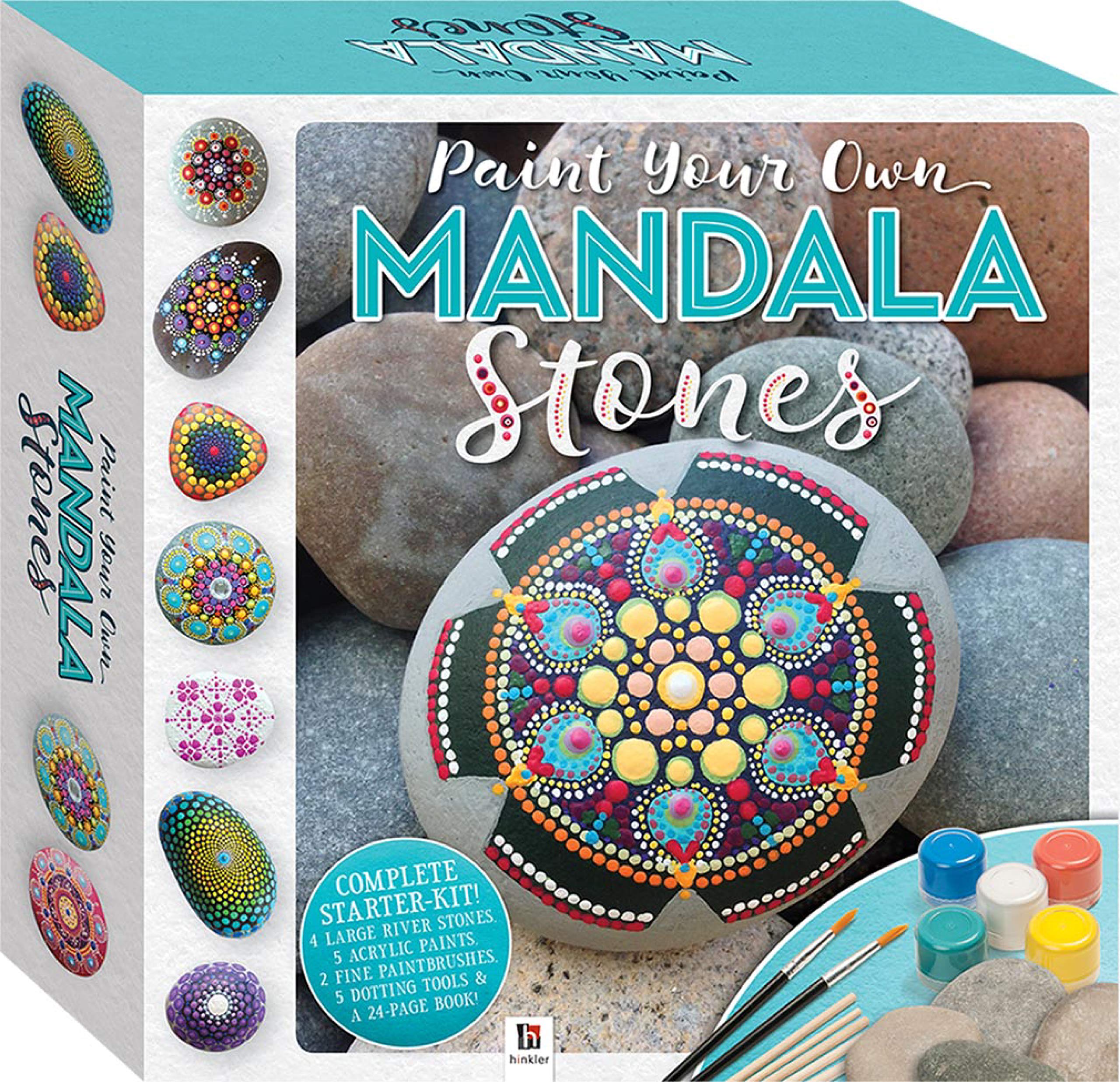 Paint Your Own Mandala StonesThis Complete OnTrend Kit includes all you need to create Stunning HandMade Pieces of Art,Used