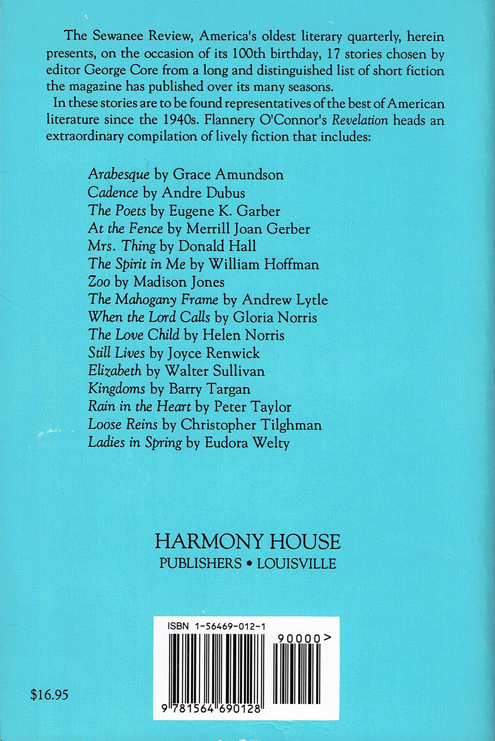 Revelation and Other Fiction from the Sewanee Review: A Centennial Anthology,Used
