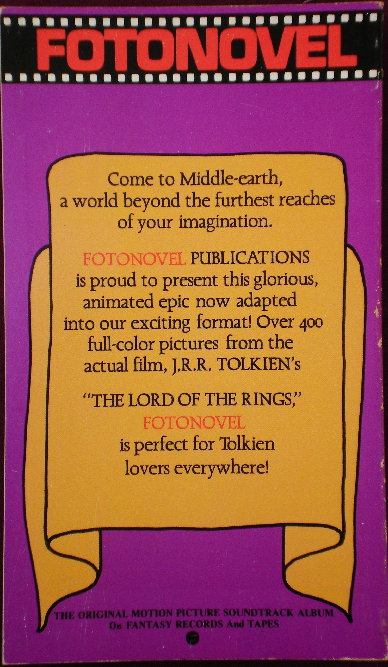 The Lord of the Rings: Fotonovel,Used