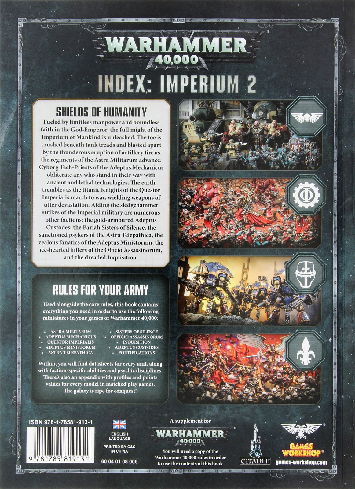 Games Workshop Index: Imperium 2 Warhammer 40,000 Book,Used