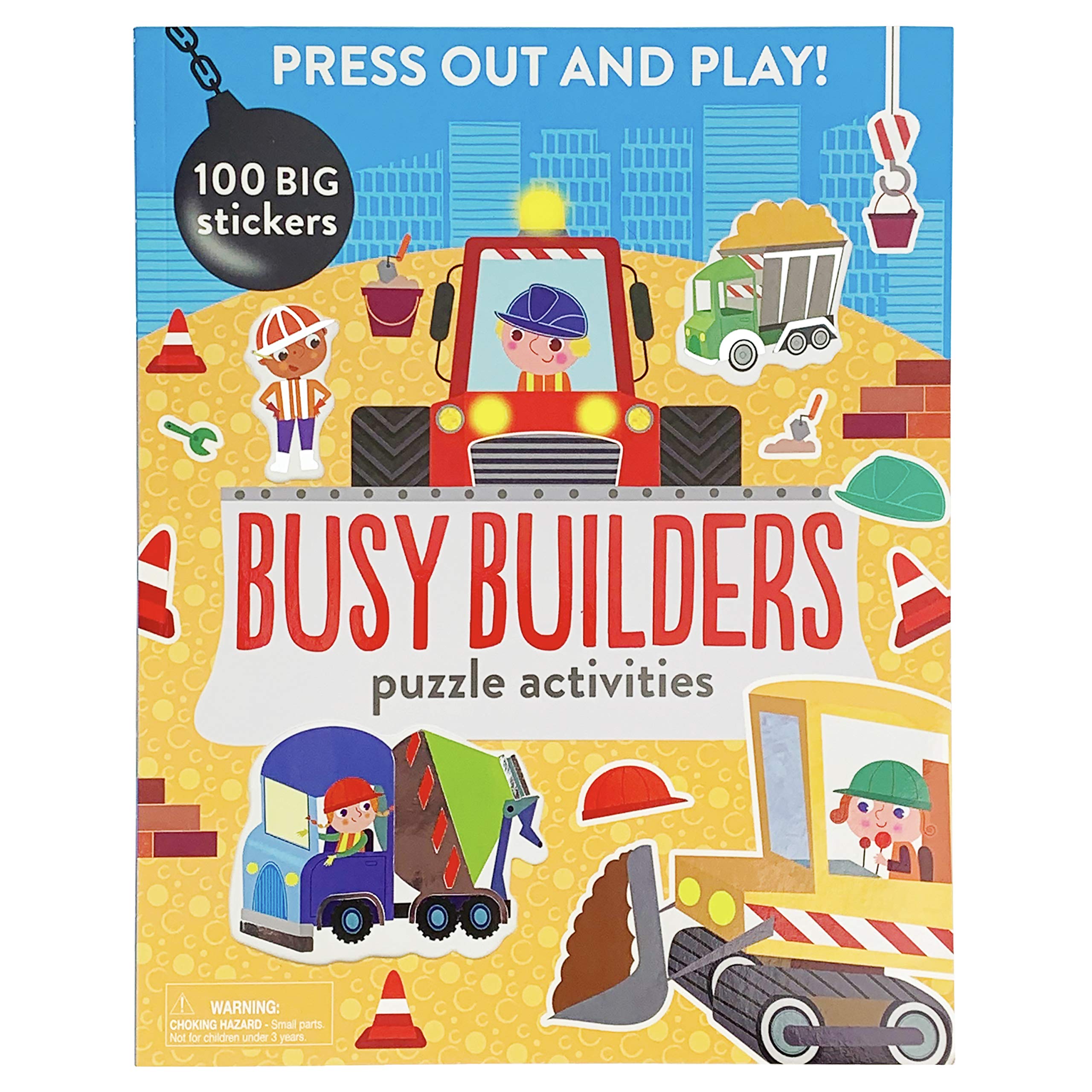 Busy Builders: Puzzle Activities (Press Out and Play Puzzle Activity Book),Used