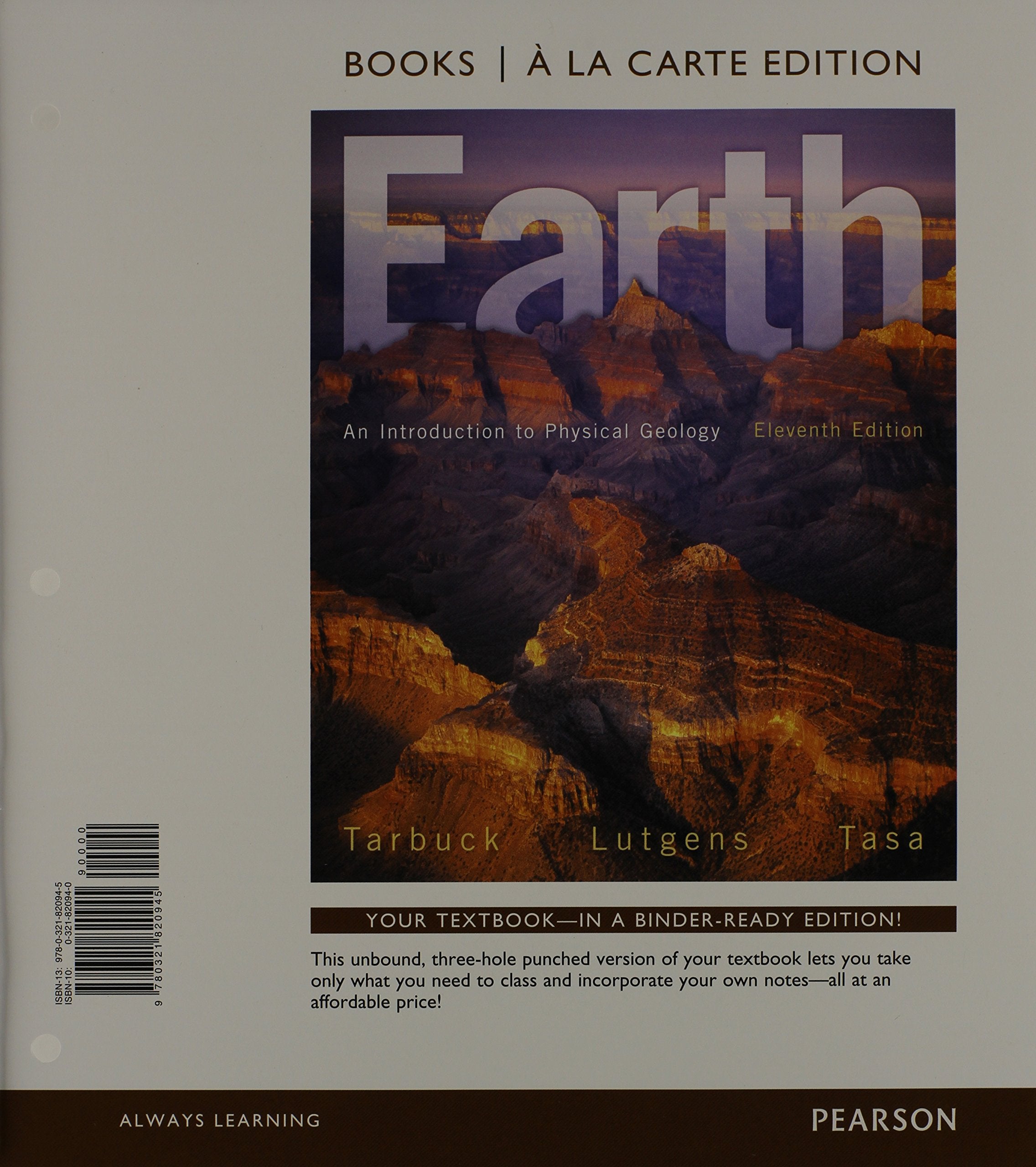 Earth: An Introduction to Physical Geology, Books a la Carte Edtion (11th Edition),Used