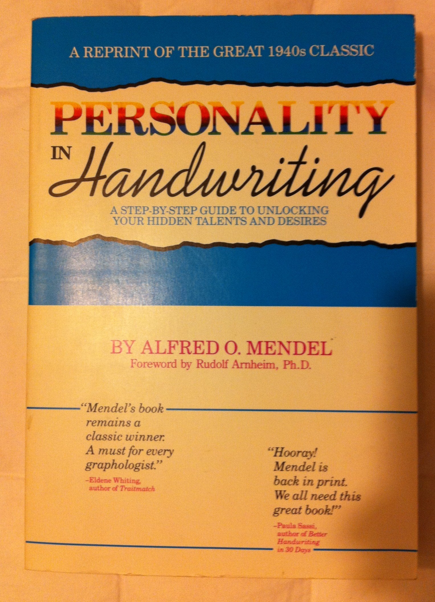 Personality in Handwriting: A Handbook of American Graphology,Used