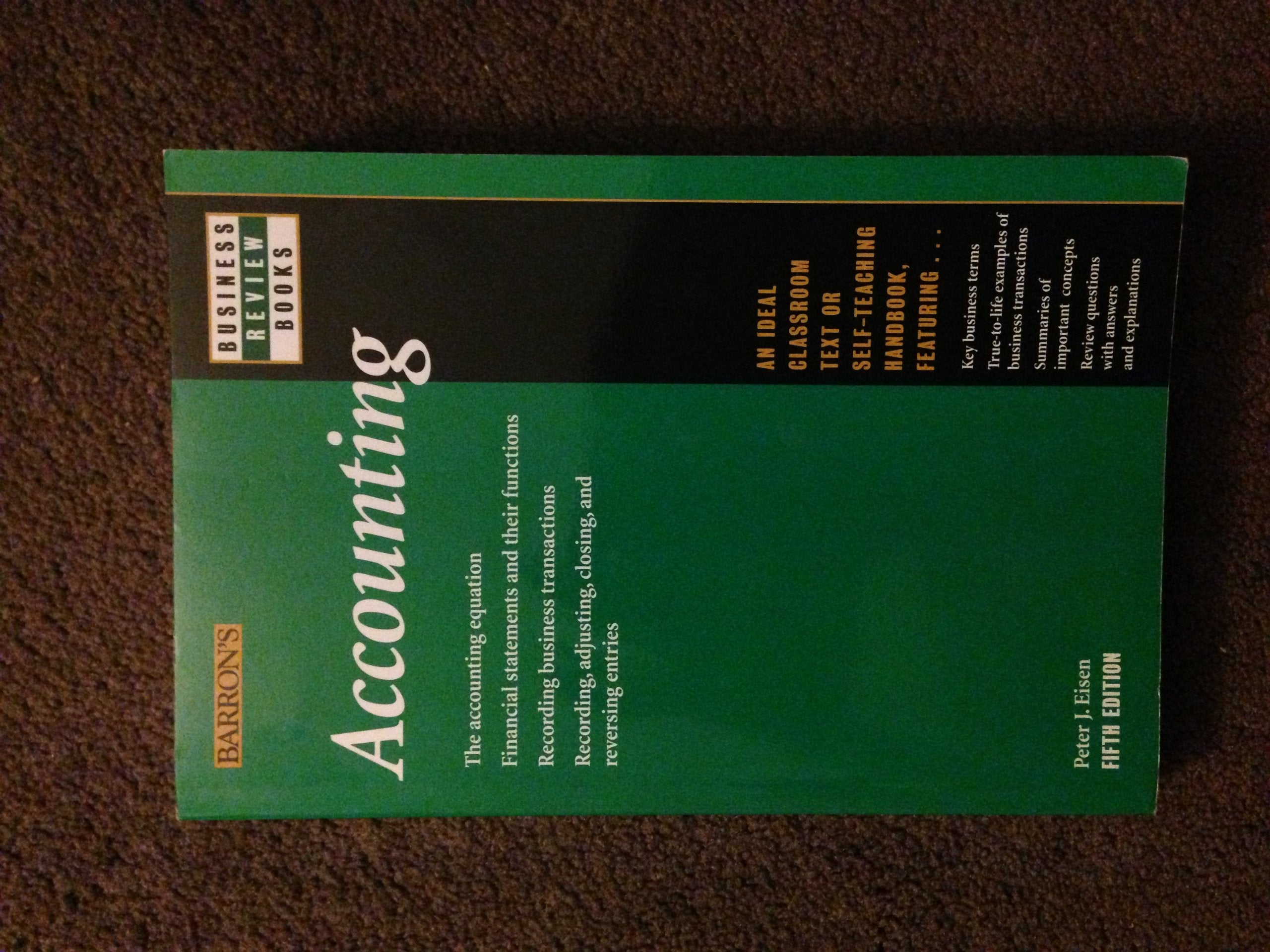 Accounting (Barron'S Business Review Series),New