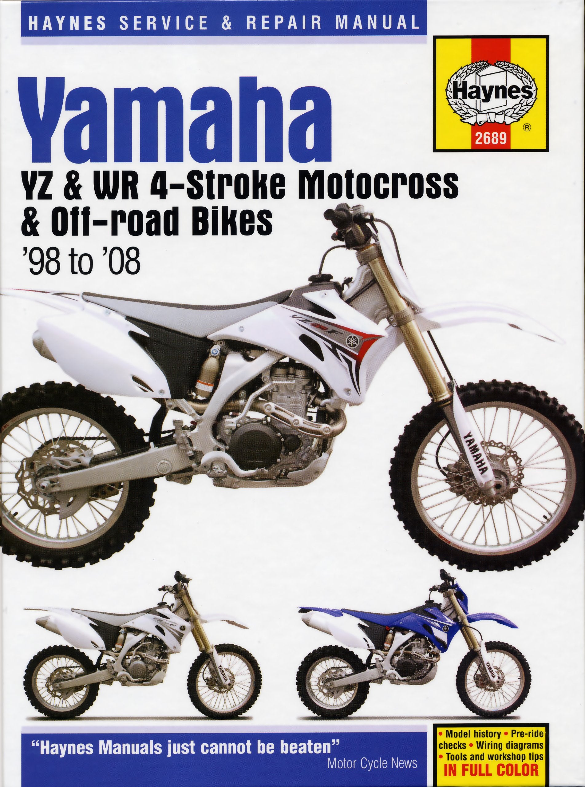 Yamaha YZ & WR 4stroke Motocross Bikes (98  08) Haynes Manual (Paperback),New