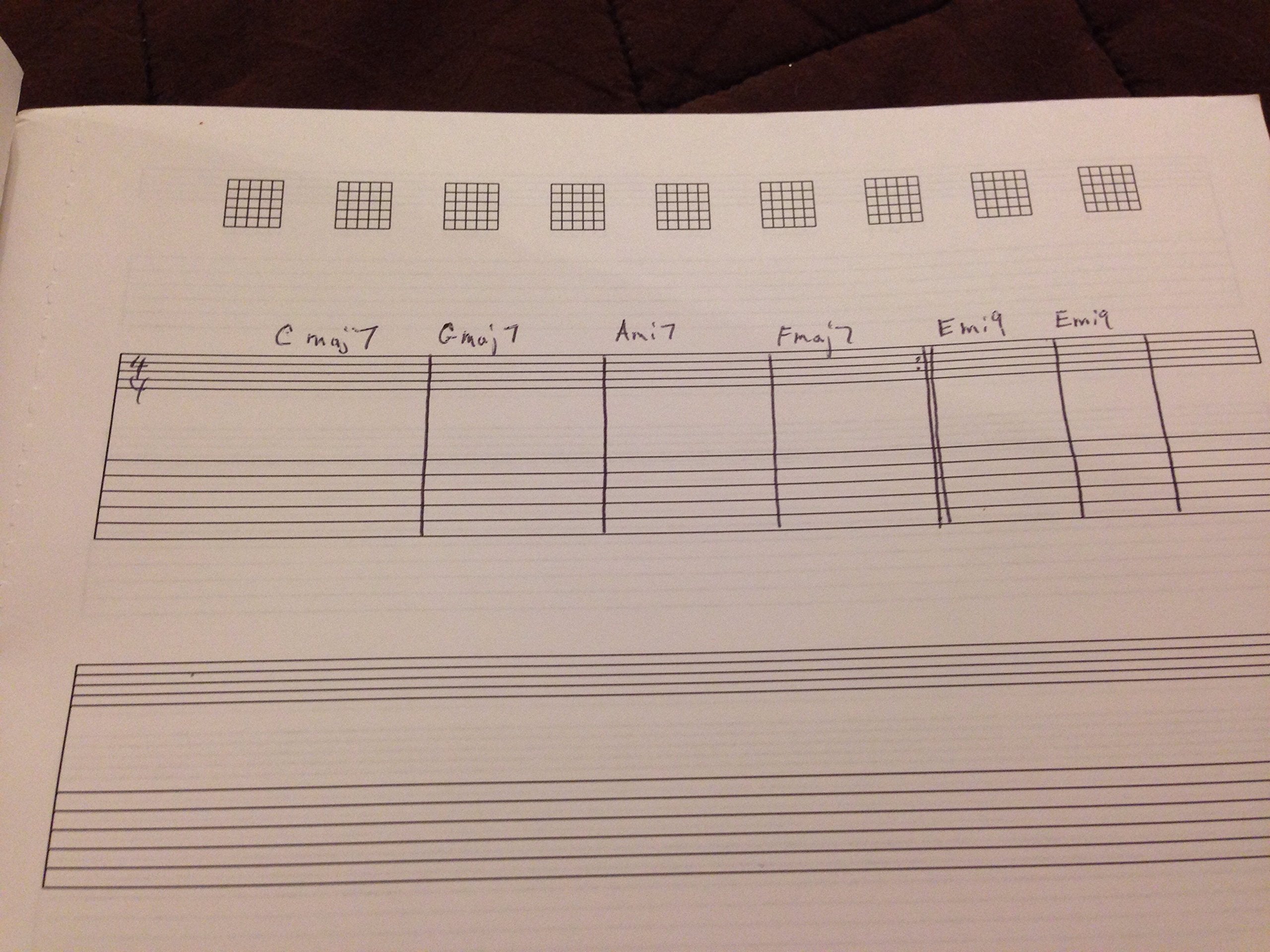 Recorded Versions Guitar Tablature Manuscript Paper,Used