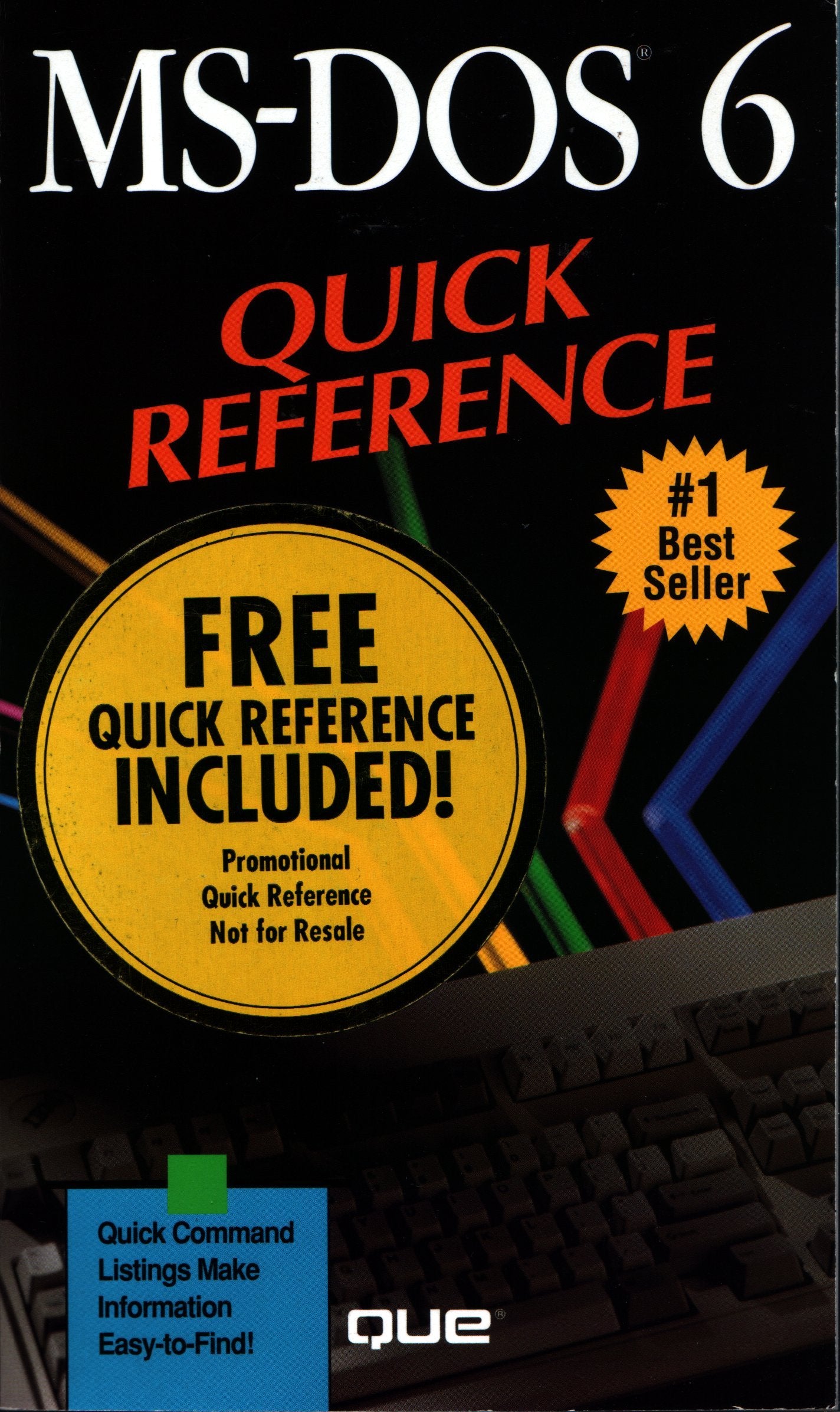 MSDOS 6 Quick Reference (Que Quick Reference),Used