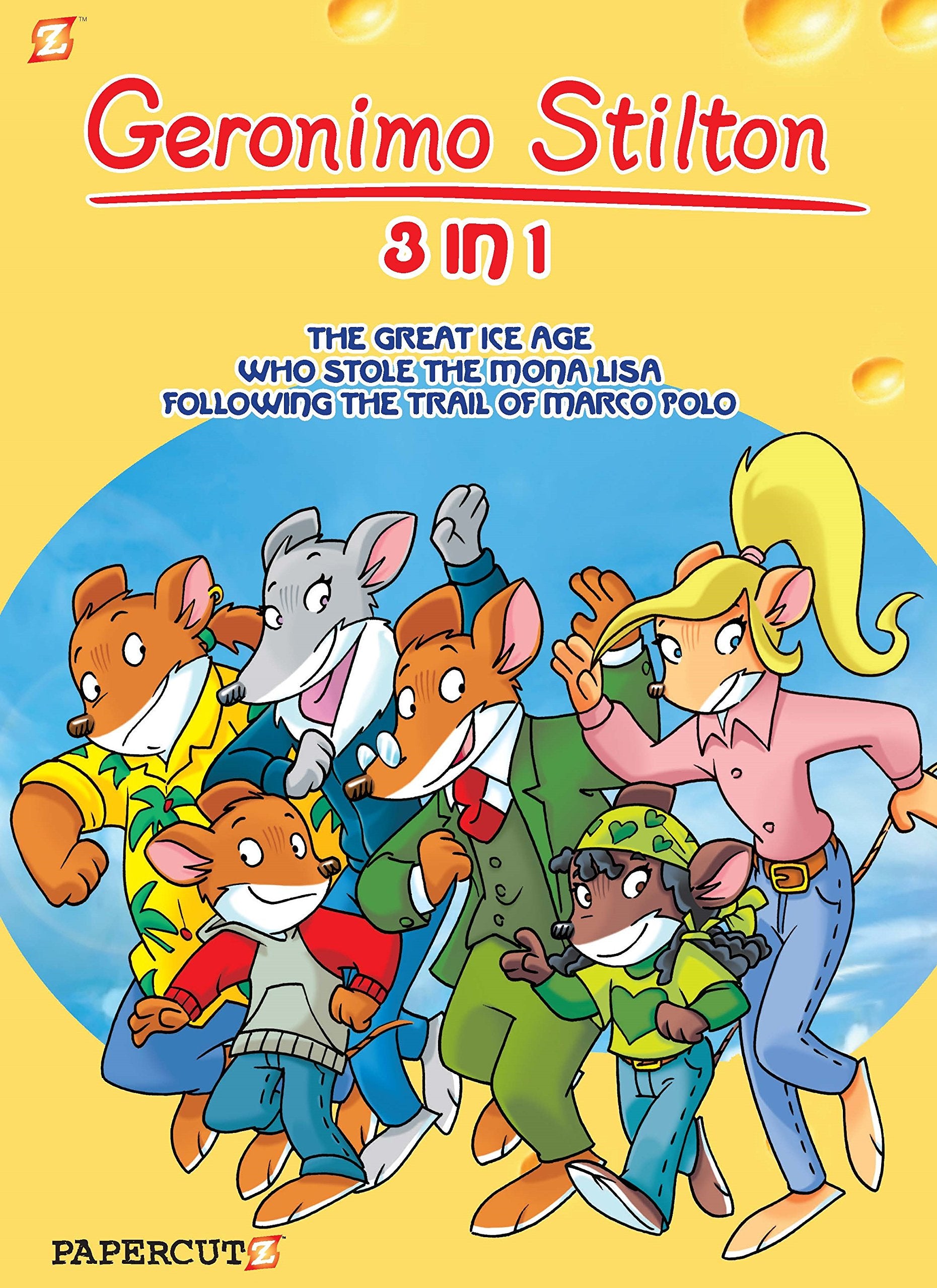 Geronimo Stilton 3in1 #2: Following The Trail of Marco Polo, The Great Ice Age, and Who Stole the Mona Lisa (2) (Geronimo Stil,Used