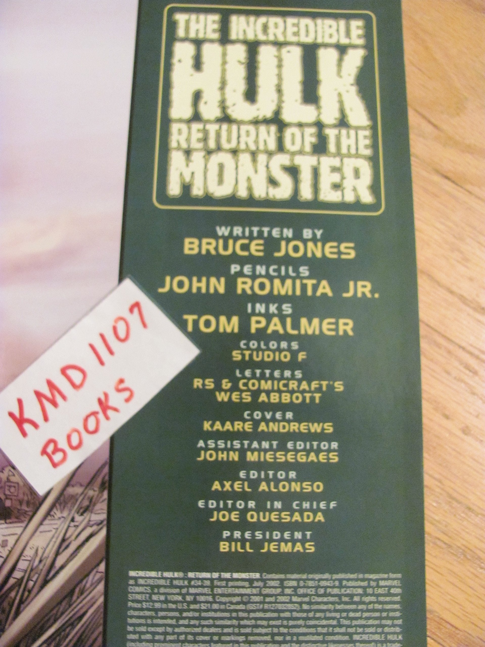 Incredible Hulk Vol. 1: Return Of The Monster,Used