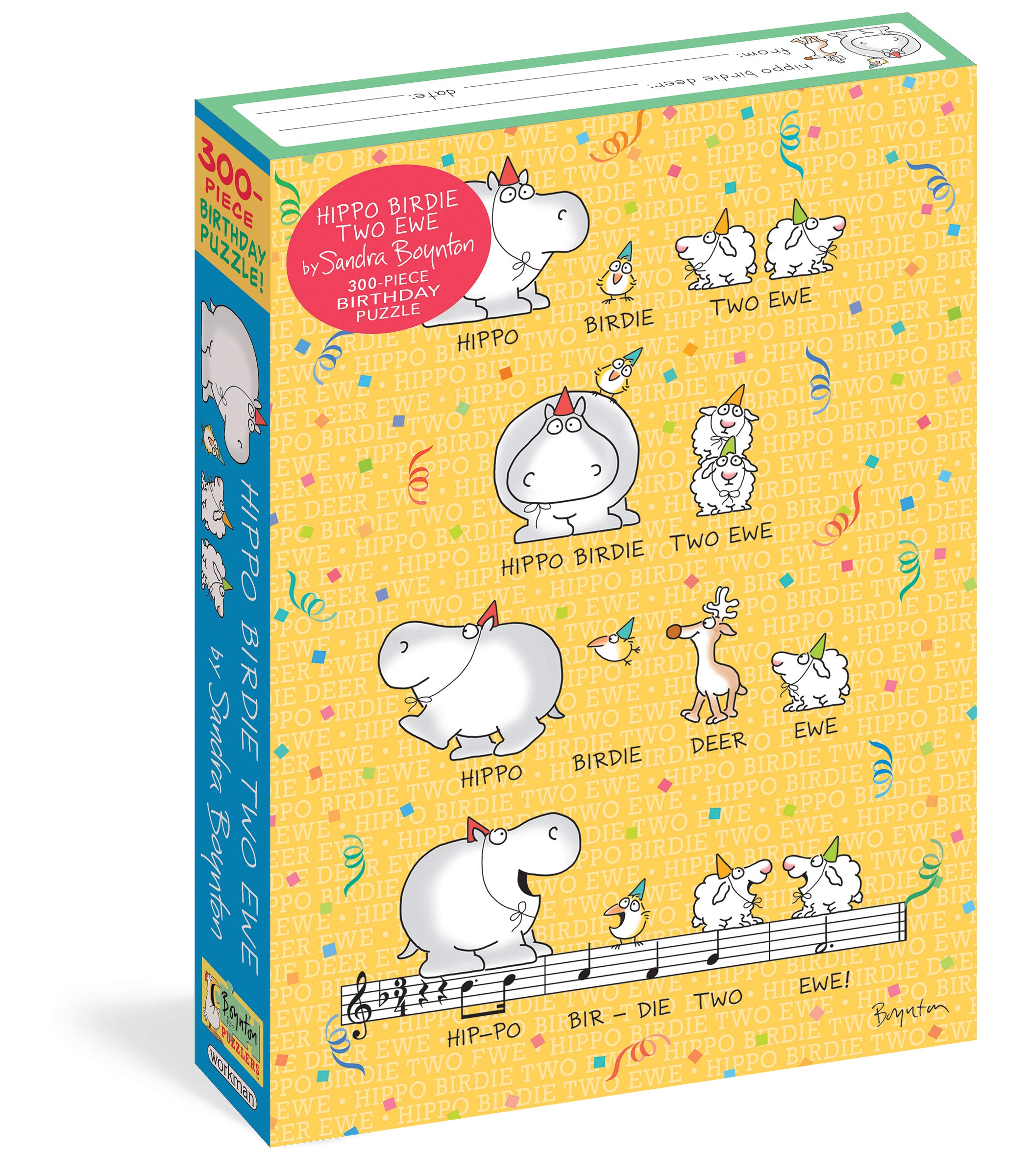 Sandra Boynton: Hippo Birdie Two Ewe 300Piece Birthday Puzzle (Workman Puzzles),Used