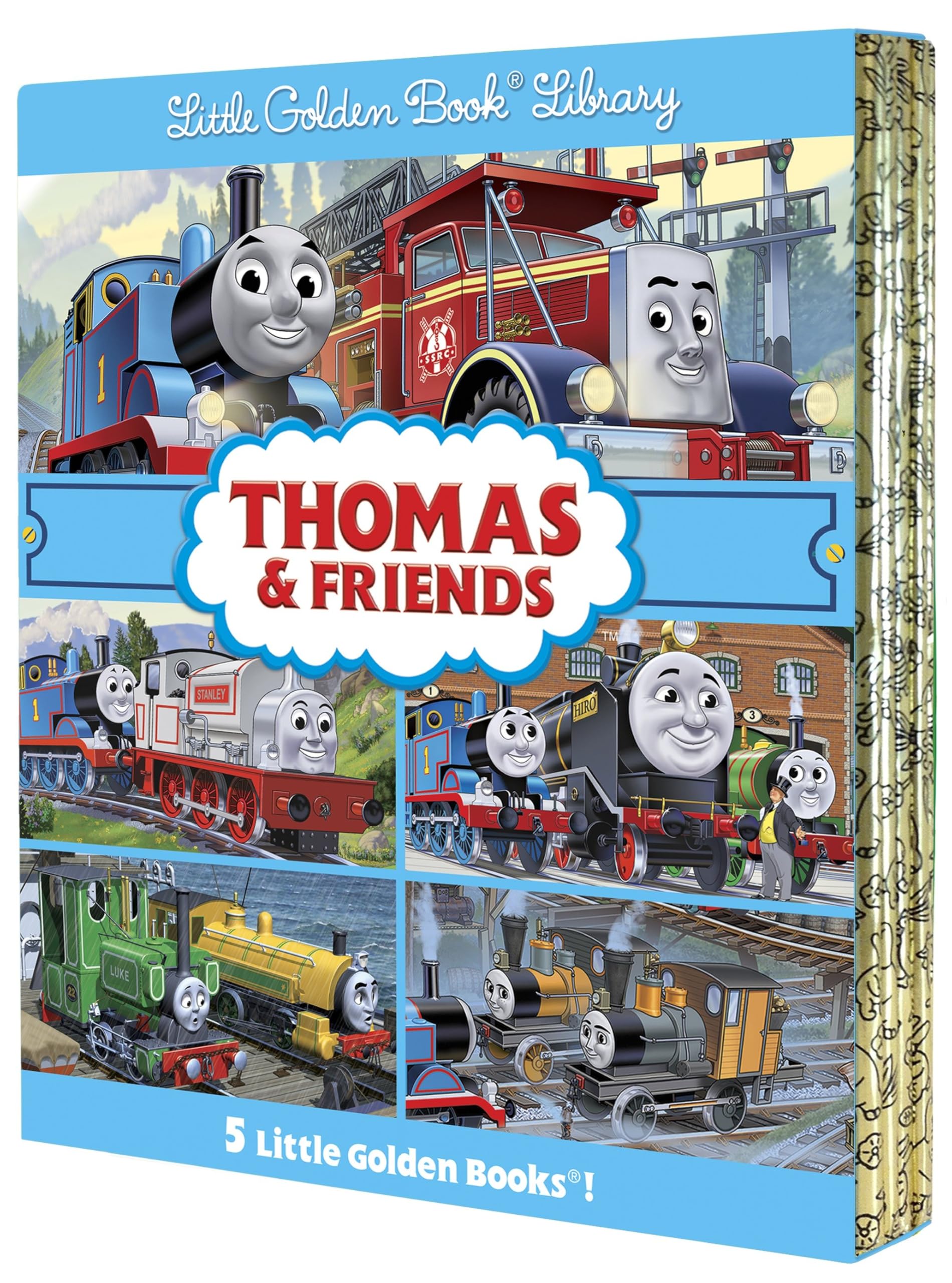 Thomas & Friends Little Golden Book Library (Thomas & Friends): Thomas and the Great Discovery; Hero of the Rails; Misty Island ,Used