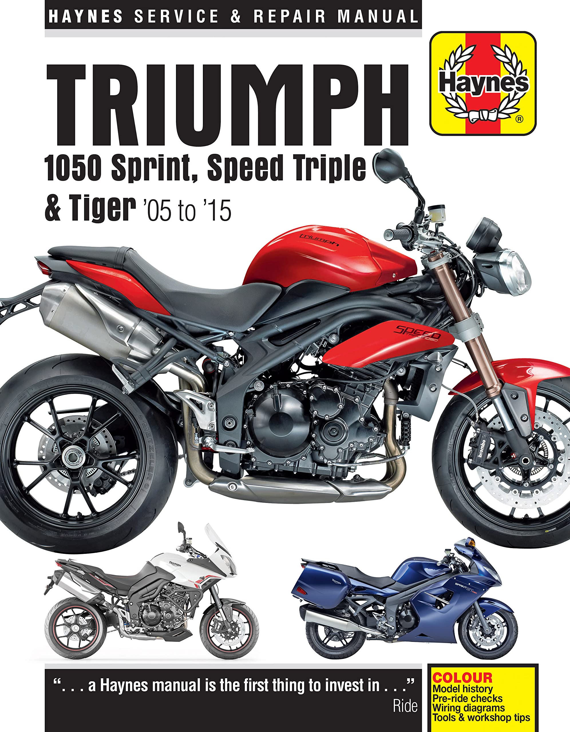 Triumph 1050 Sprint ST, Speed Triple & Tiger (05 15) Haynes Manual (Paperback),Used