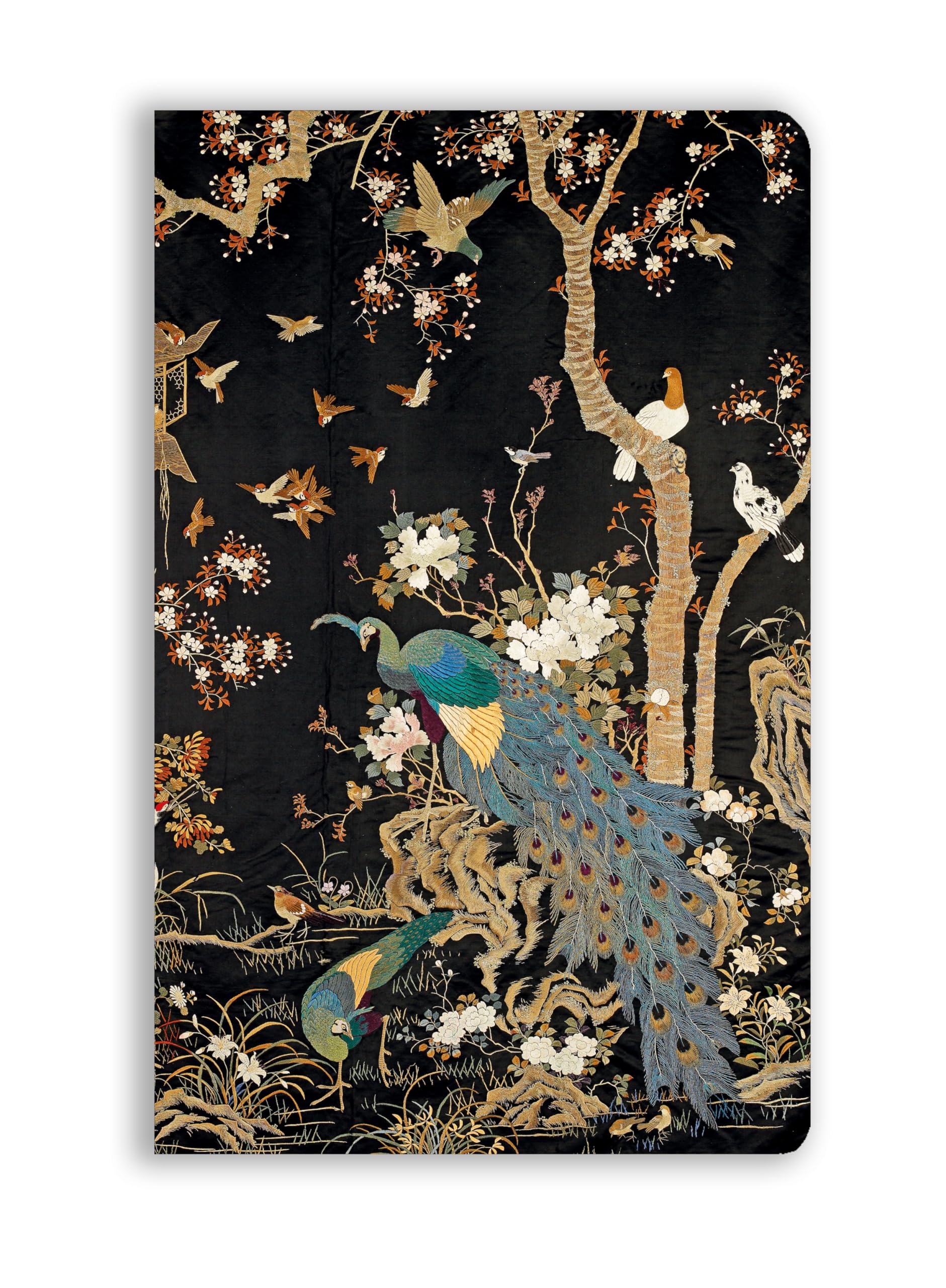 Ashmolean Museum: Embroidered Hanging with Peacock (Soft Touch Journal) (Flame Tree Soft Touch Journals),New