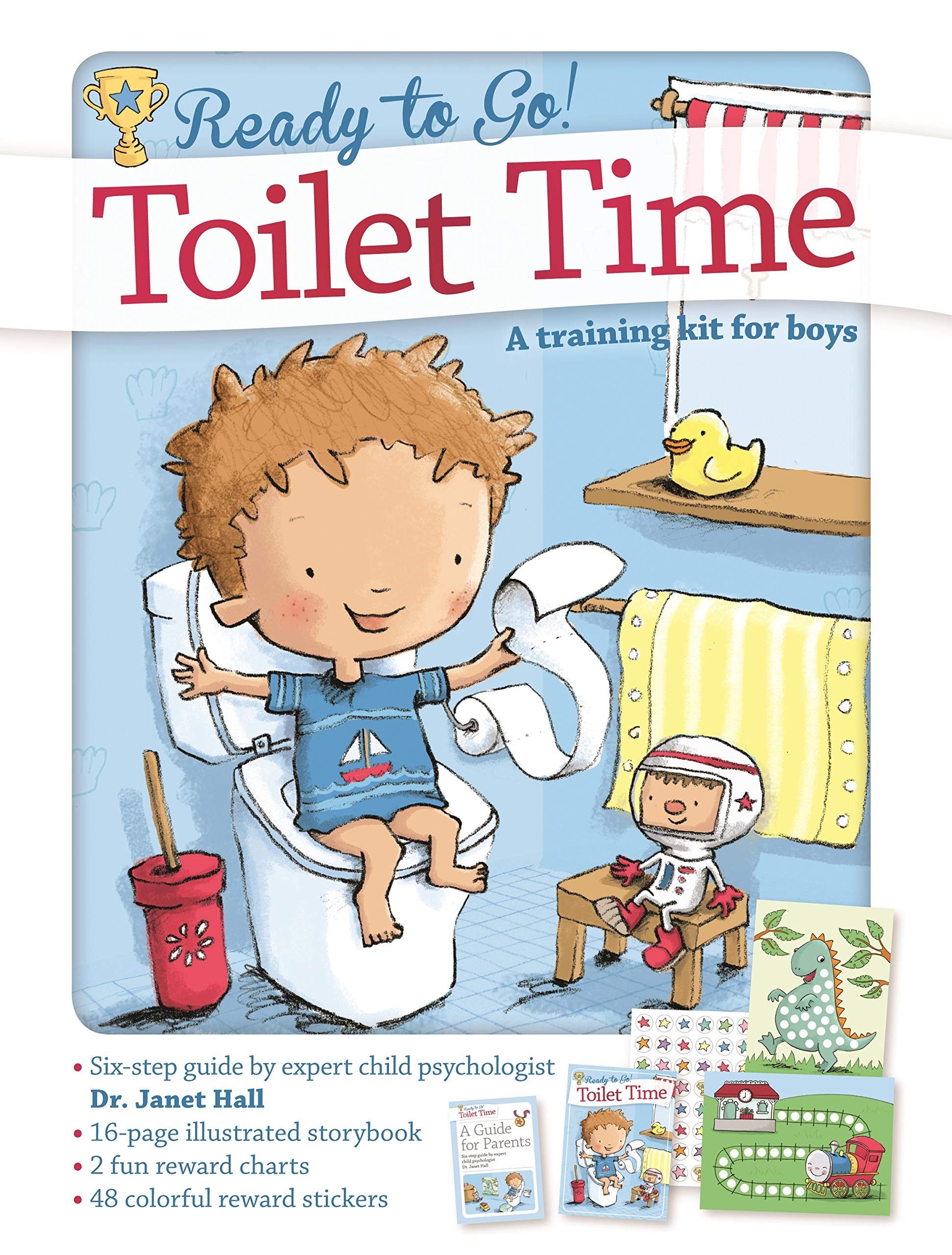 Toilet Time: A Training Kit For Boys: Potty Training For Toddlers In 6 Easy Steps! (Kit With Book And Sticker Charts For Learnin,New