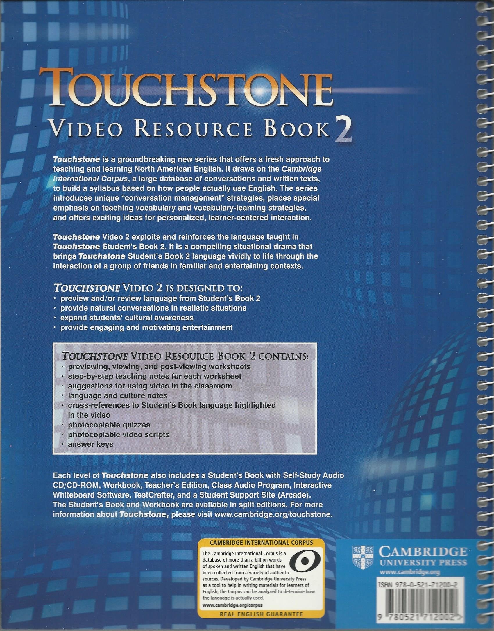 Touchstone Level 2, Video Resource Book,Used