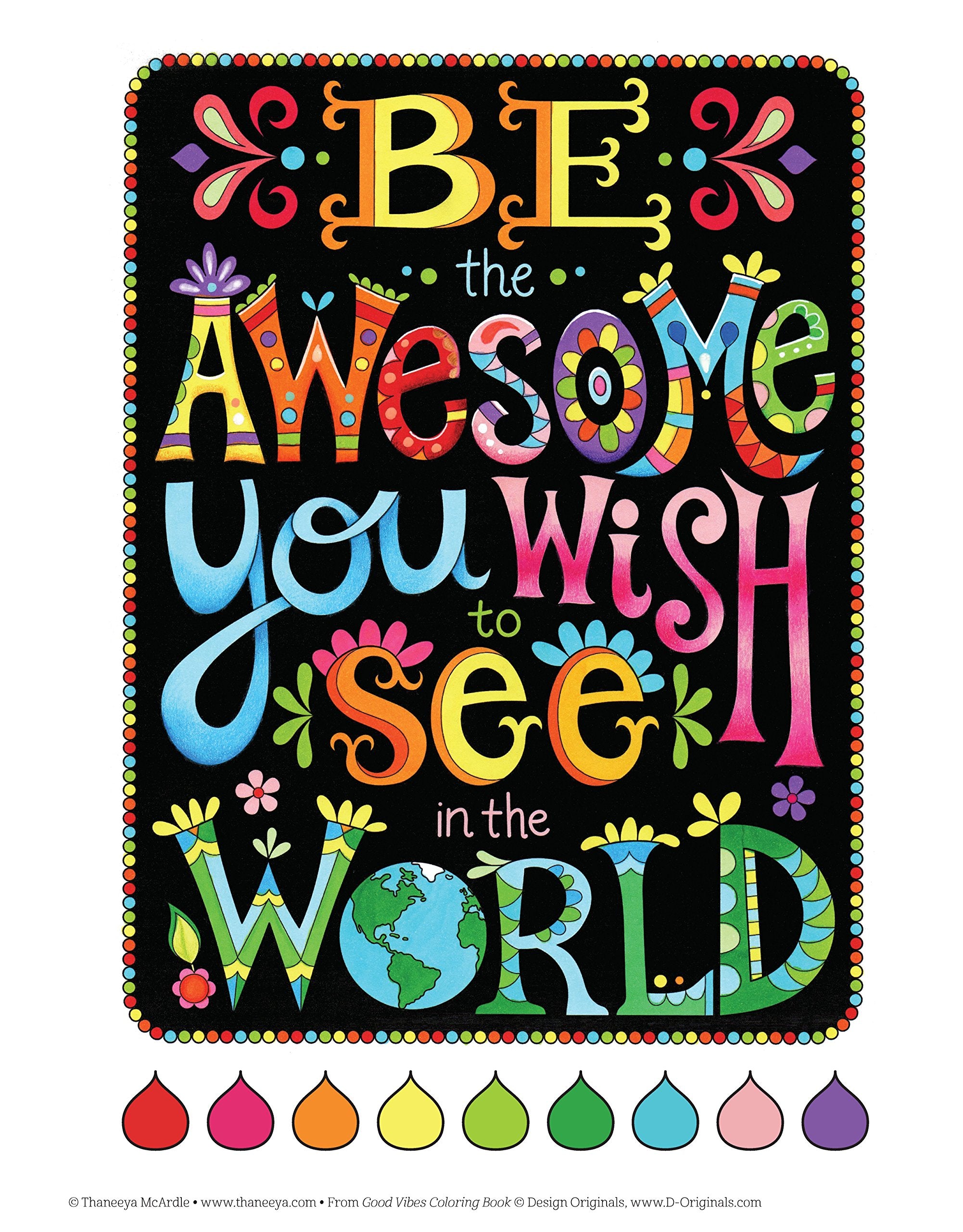 Good Vibes Coloring Book (Coloring is Fun) (Design Originals): 30 BeginnerFriendly & Relaxing Creative Art Activities; Positive,New