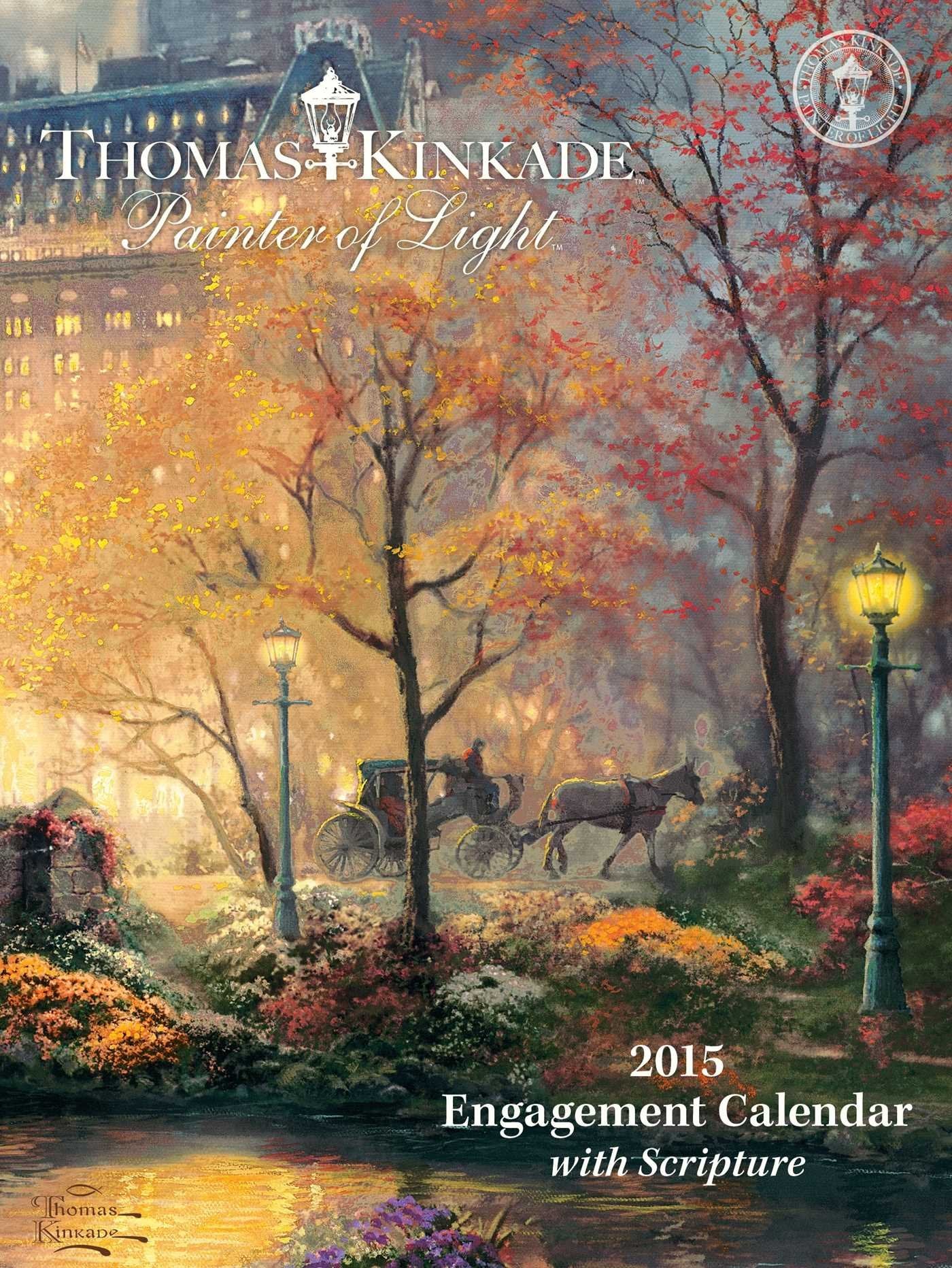 Thomas Kinkade Painter of Light With Scripture 2015 Calendar,Used