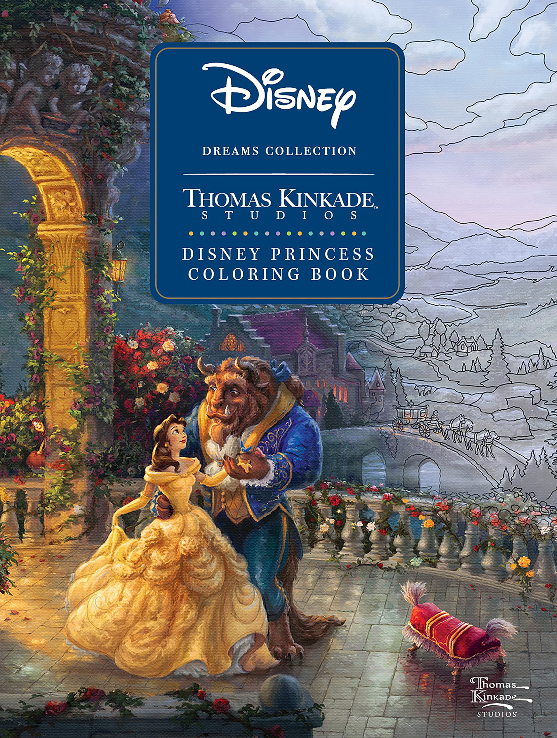 Disney Dreams Collection Thomas Kinkade Studios Disney Princess Coloring Book,New