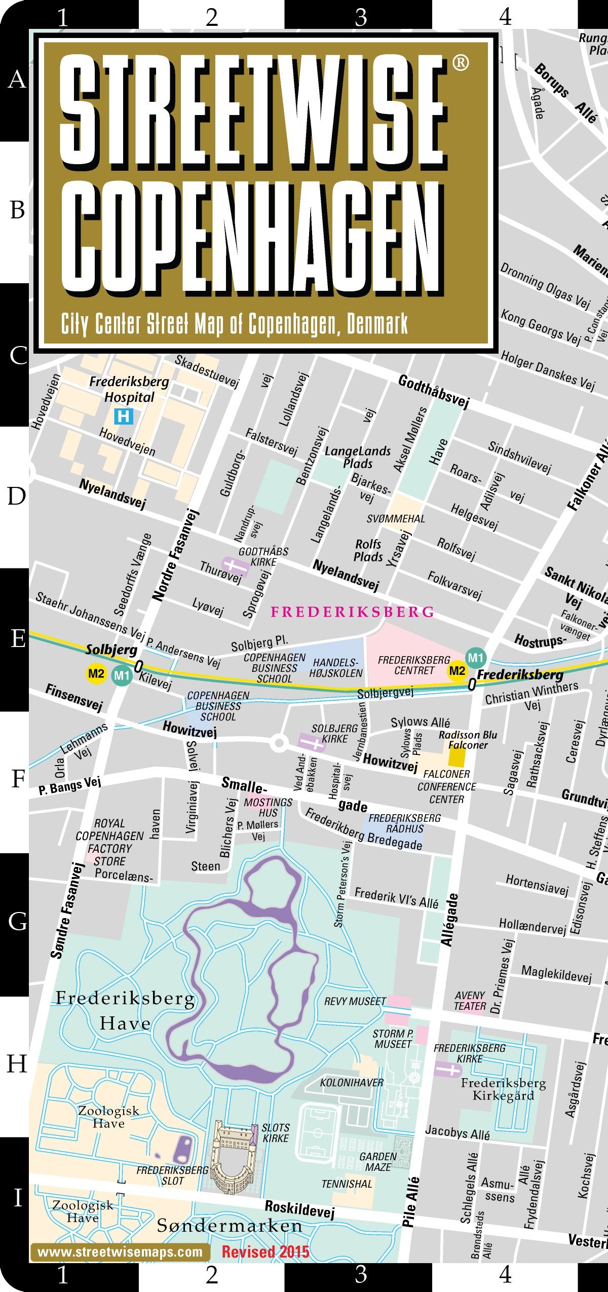 Streetwise Copenhagen Map Laminated City Center Street Map of Copenhagen, Denmark: Folding Pocket Size Travel Map with Metro,Used