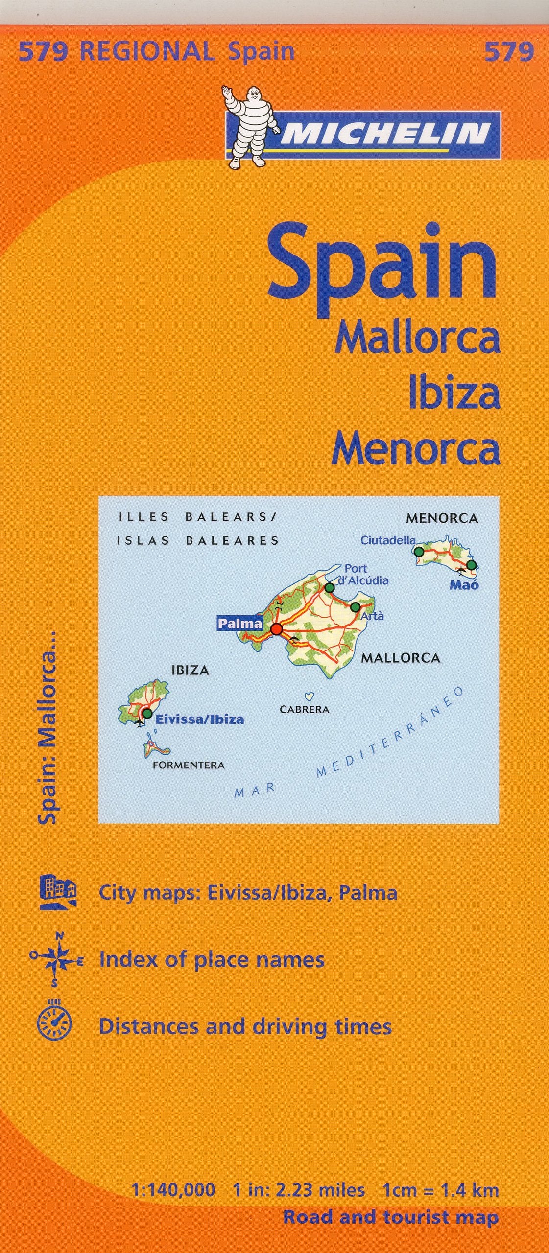 Michelin Spain: Balearic Islands Map 579: (Mallorca, Ibiza, Menorca) (Maps/Regional (Michelin)),Used