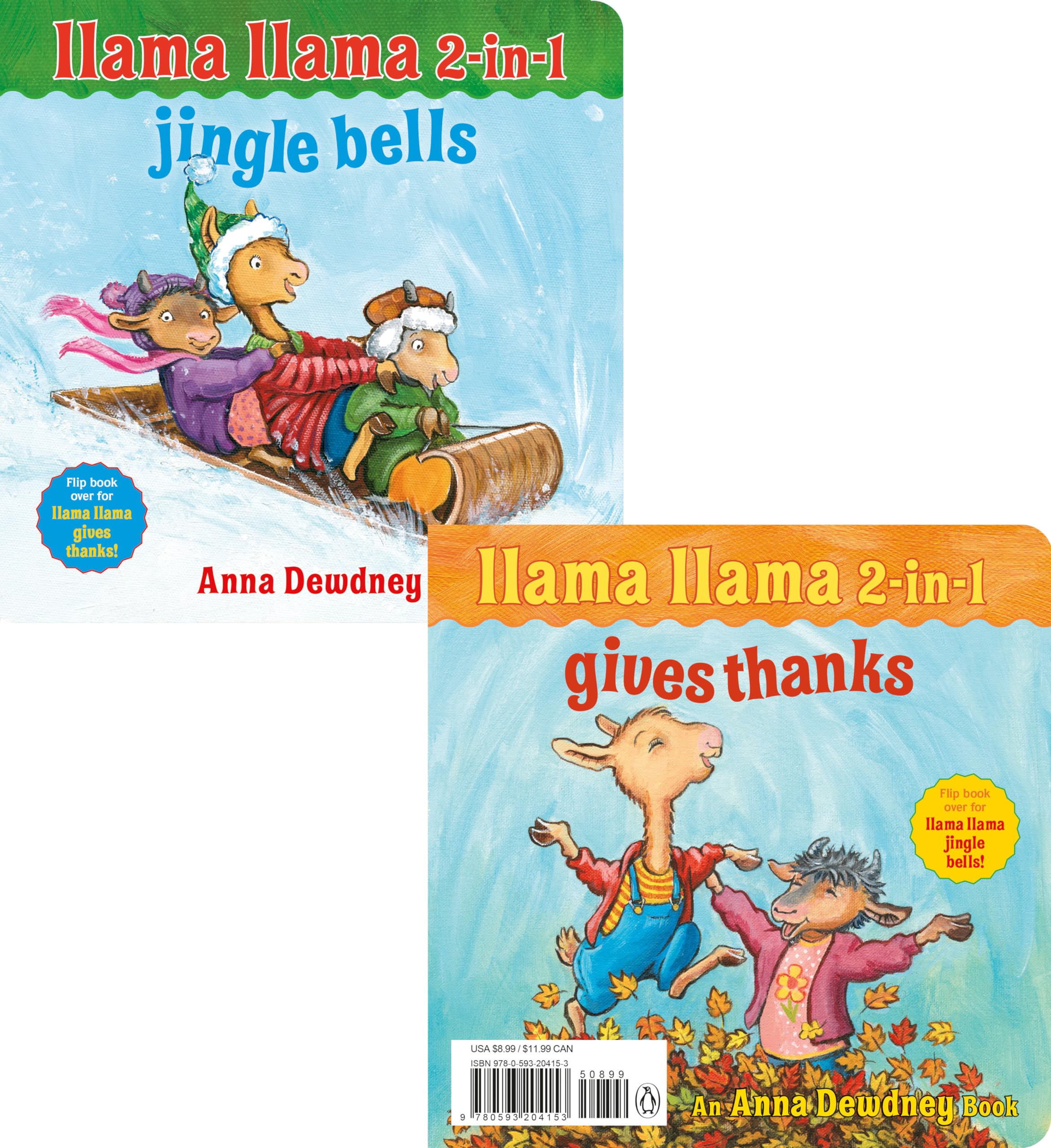Llama Llama 2in1: Gives Thanks/Jingle Bells,Used