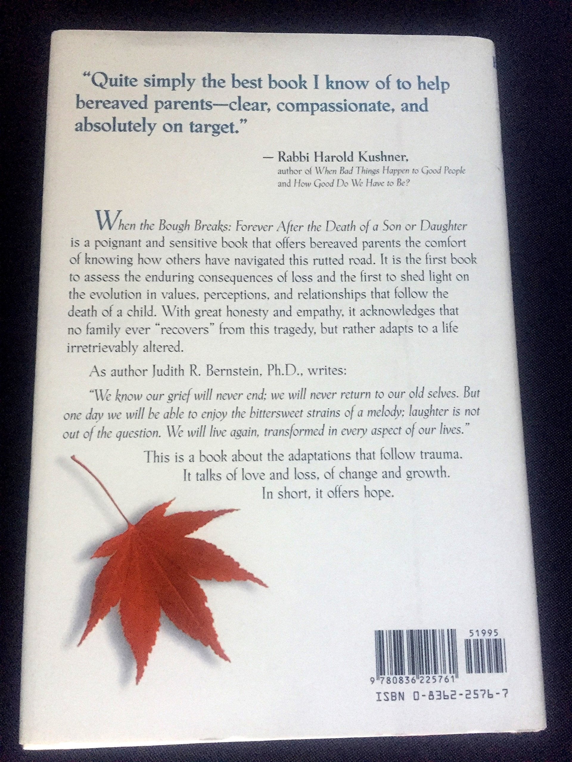 When the Bough Breaks: Forever After the Death of a Son or Daughter,Used
