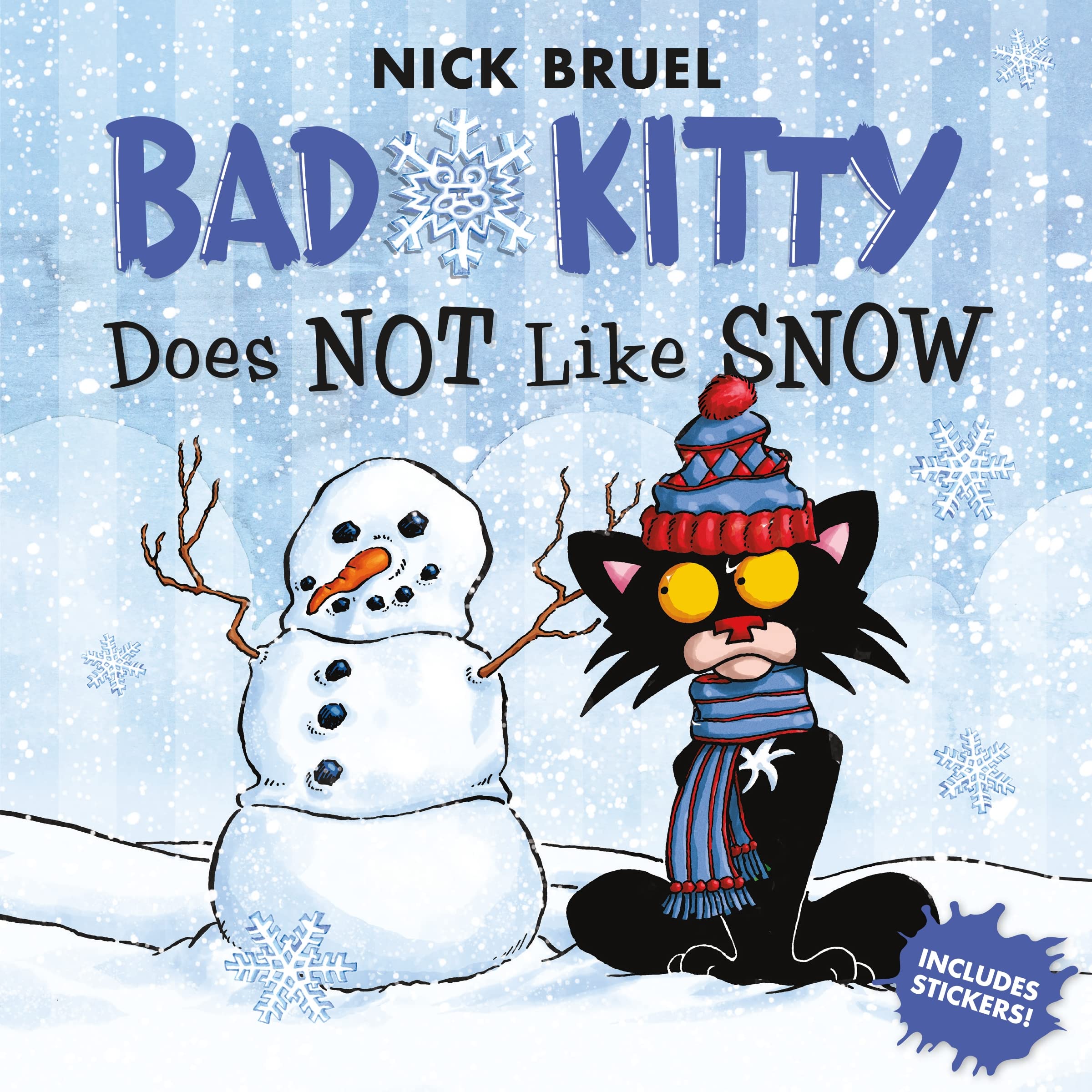 Bad Kitty Does Not Like Snow: Includes Stickers,Used