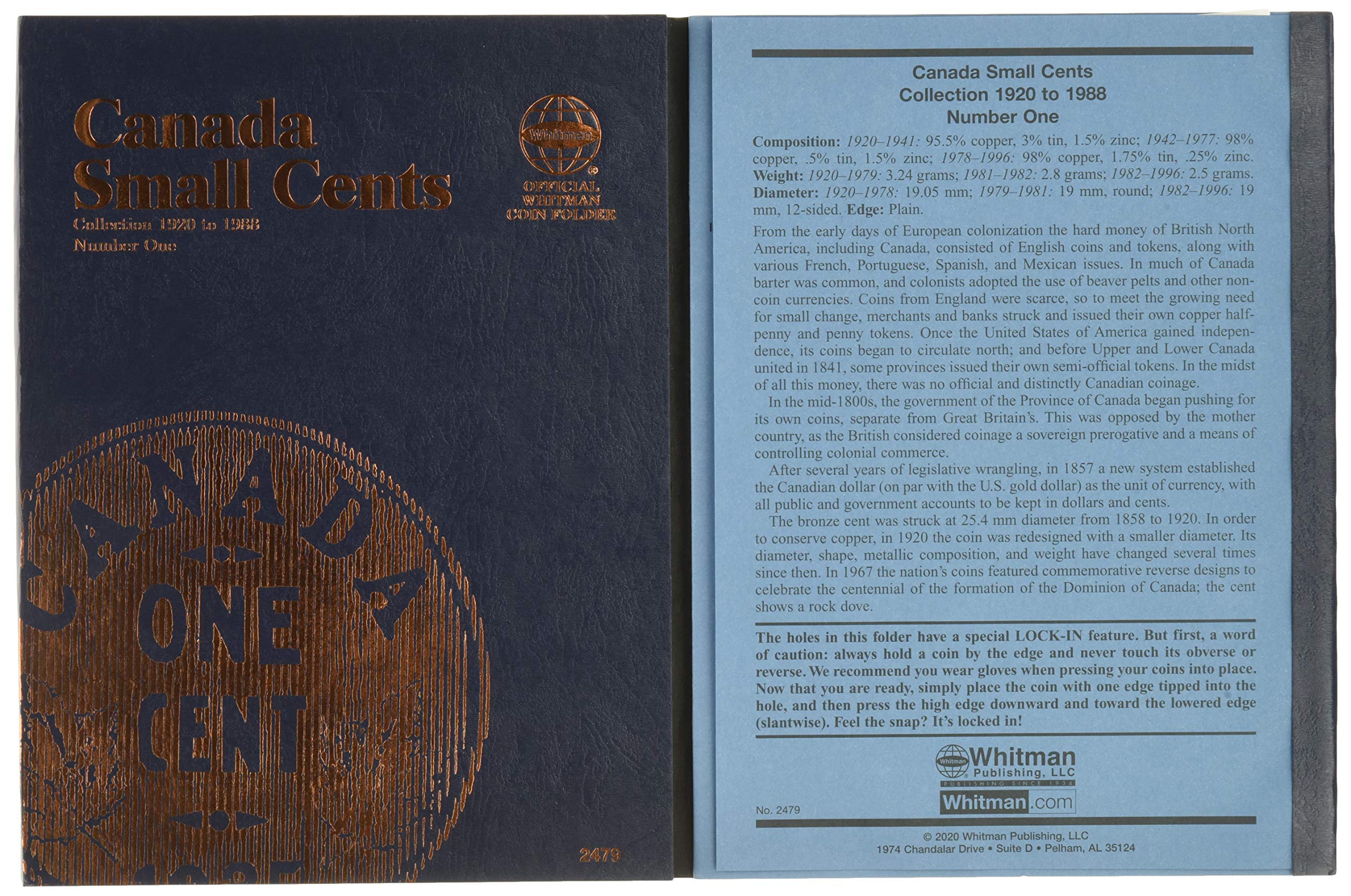 Canada Small Cents Collection 1920 to 1988 Number One (Official Whitman Coin Folder),New