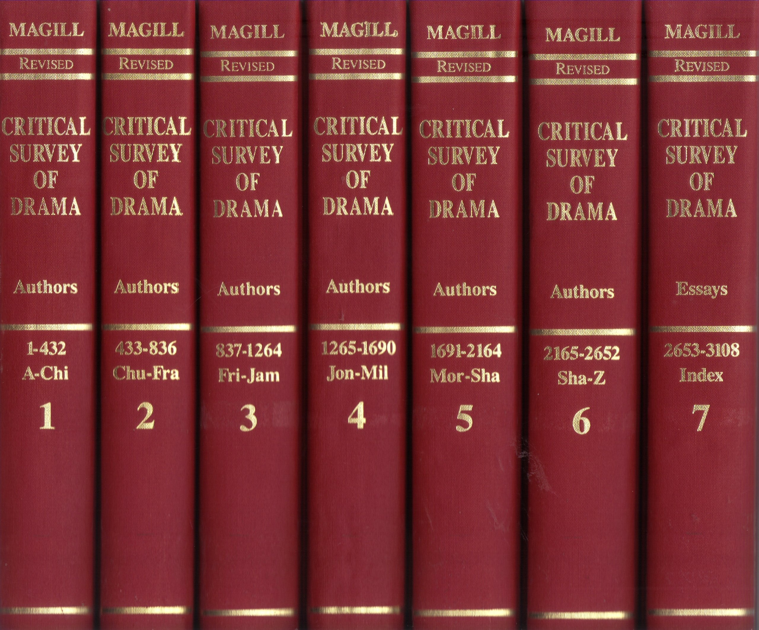 Critical Survey of Drama (7 Volumes),Used