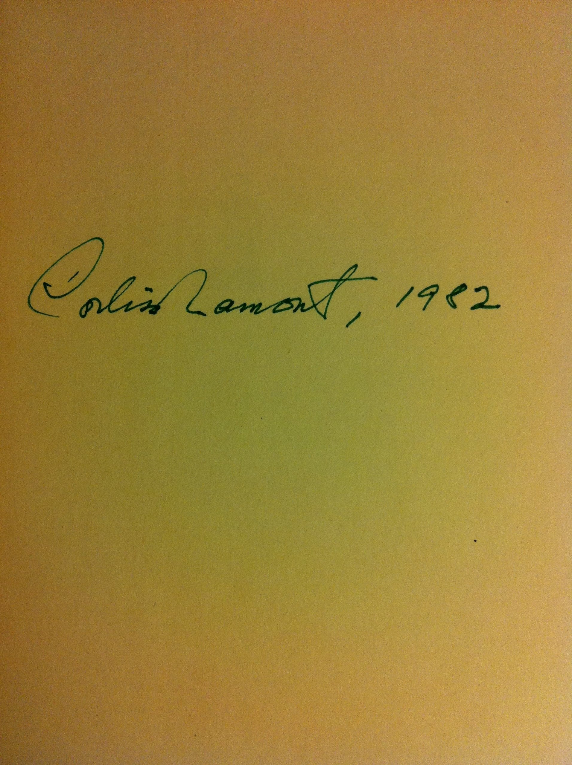 Yes to Life: Memoirs of Corliss Lamont,Used