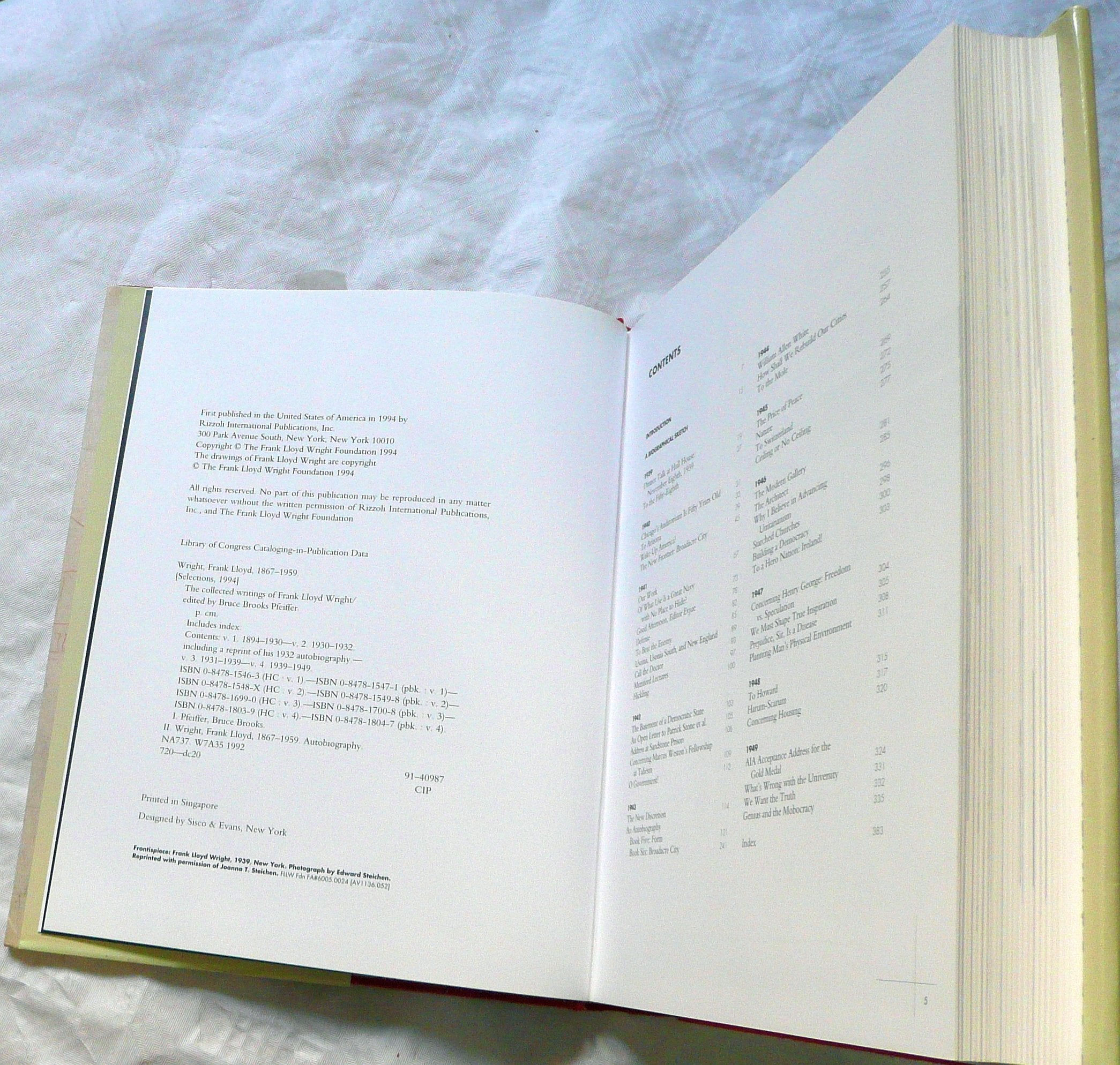 Frank Lloyd Wright Collected Writings, Vol. 4: 19391949,New