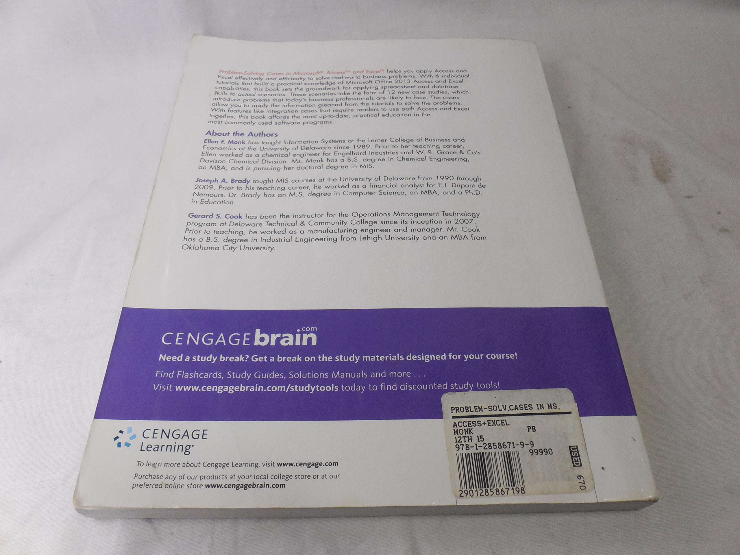 ProblemSolving Cases in Microsoft Access and Excel,Used