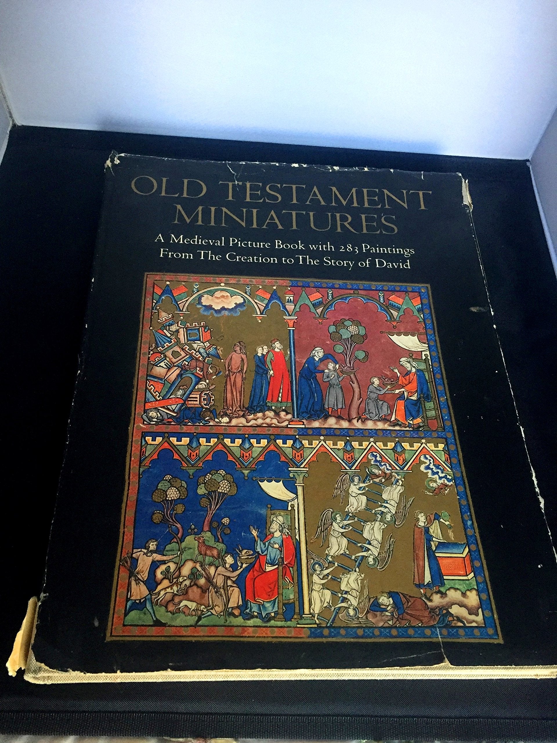 Old Testament Miniatures: A Medieval Picture Book With 283 Paintings From The Creation To The Story Of David,Used