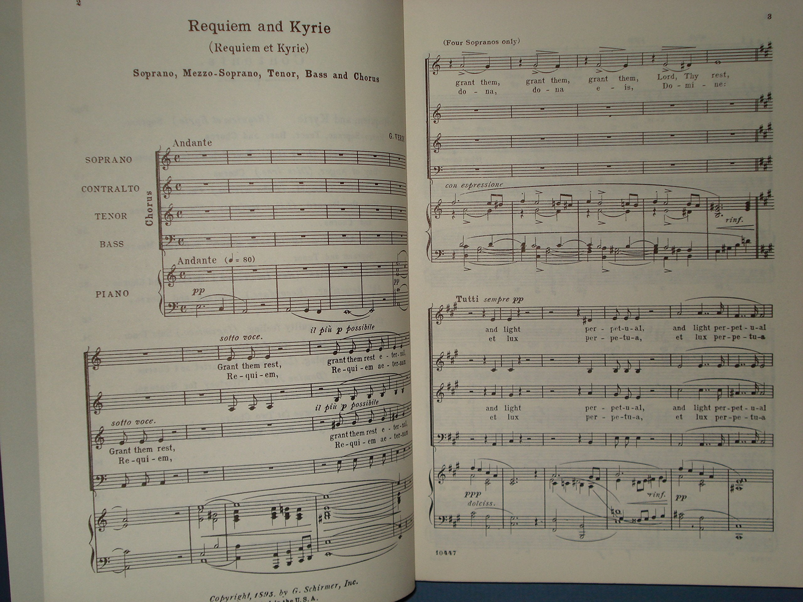 Requiem to the Memory of Alessandro Manzonifor Four Solo Voices and Chorus,Used