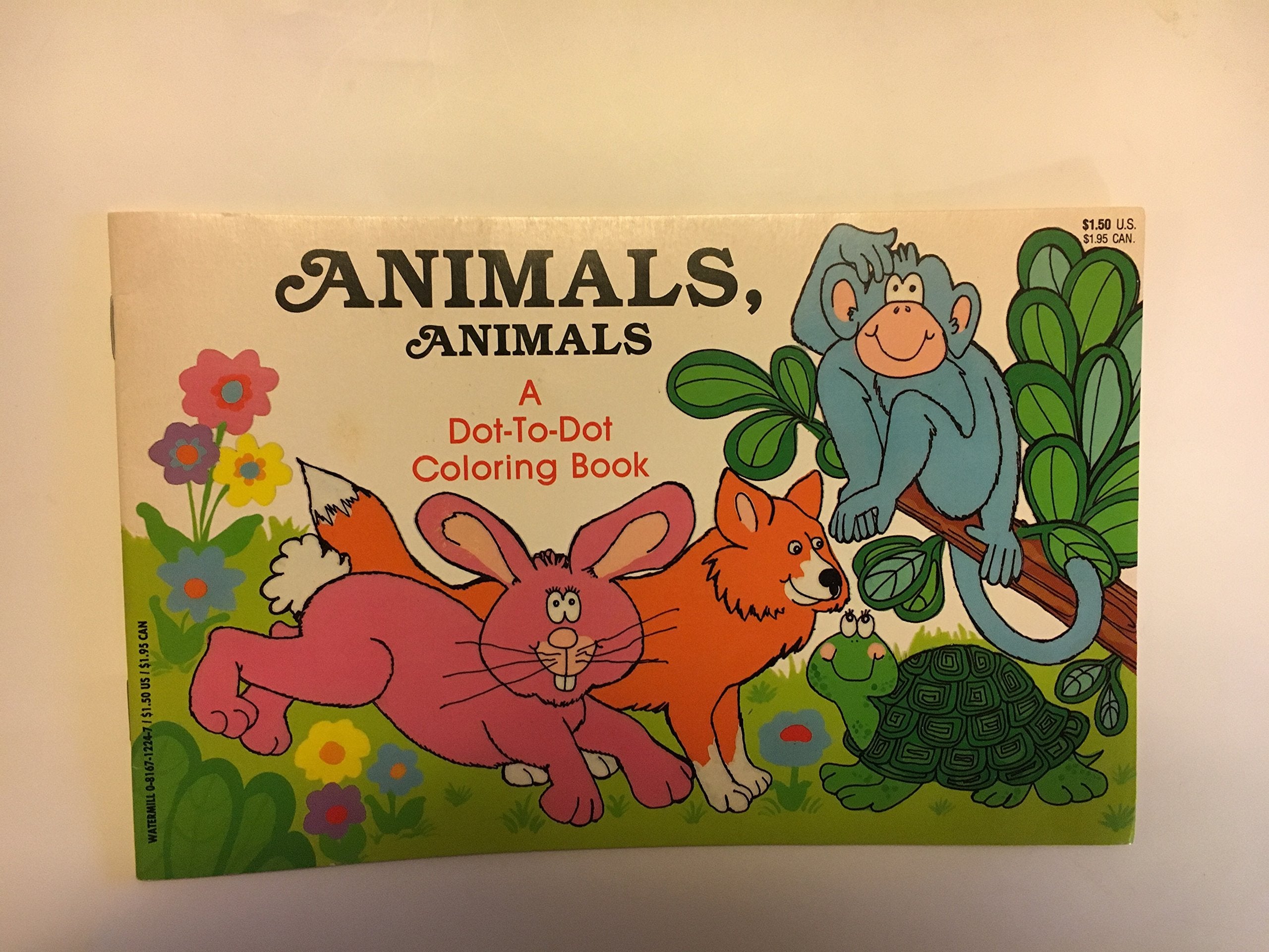 Animals, Animals: Dot to Dot Coloring Book,Used