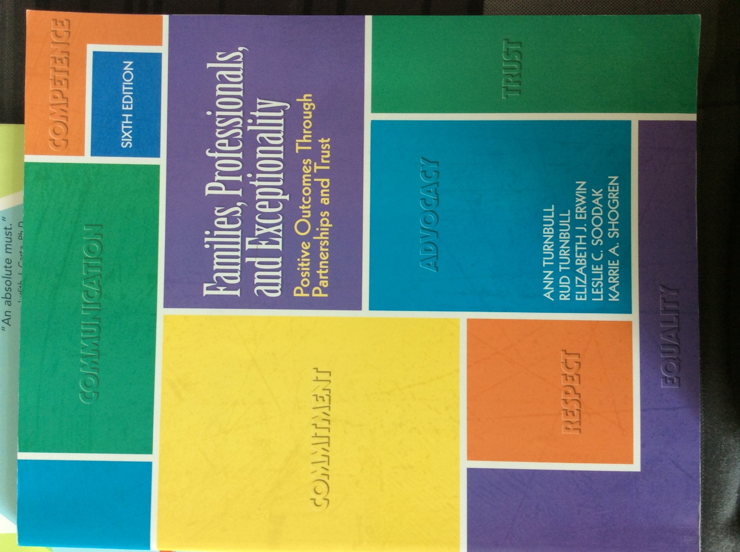 Families, Professionals, and Exceptionality: Positive Outcomes Through Partnerships and Trust (6th Edition),Used