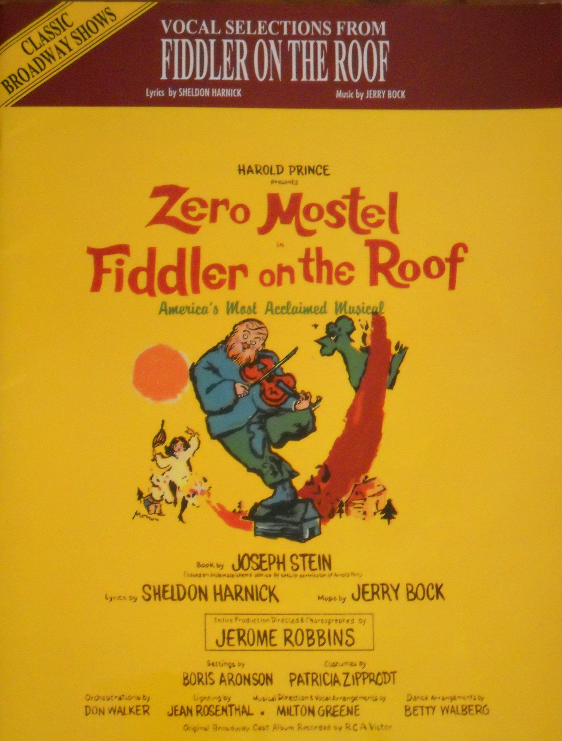Vocal Selections From Fiddler on the Roof (piano/vocal/chords),Used