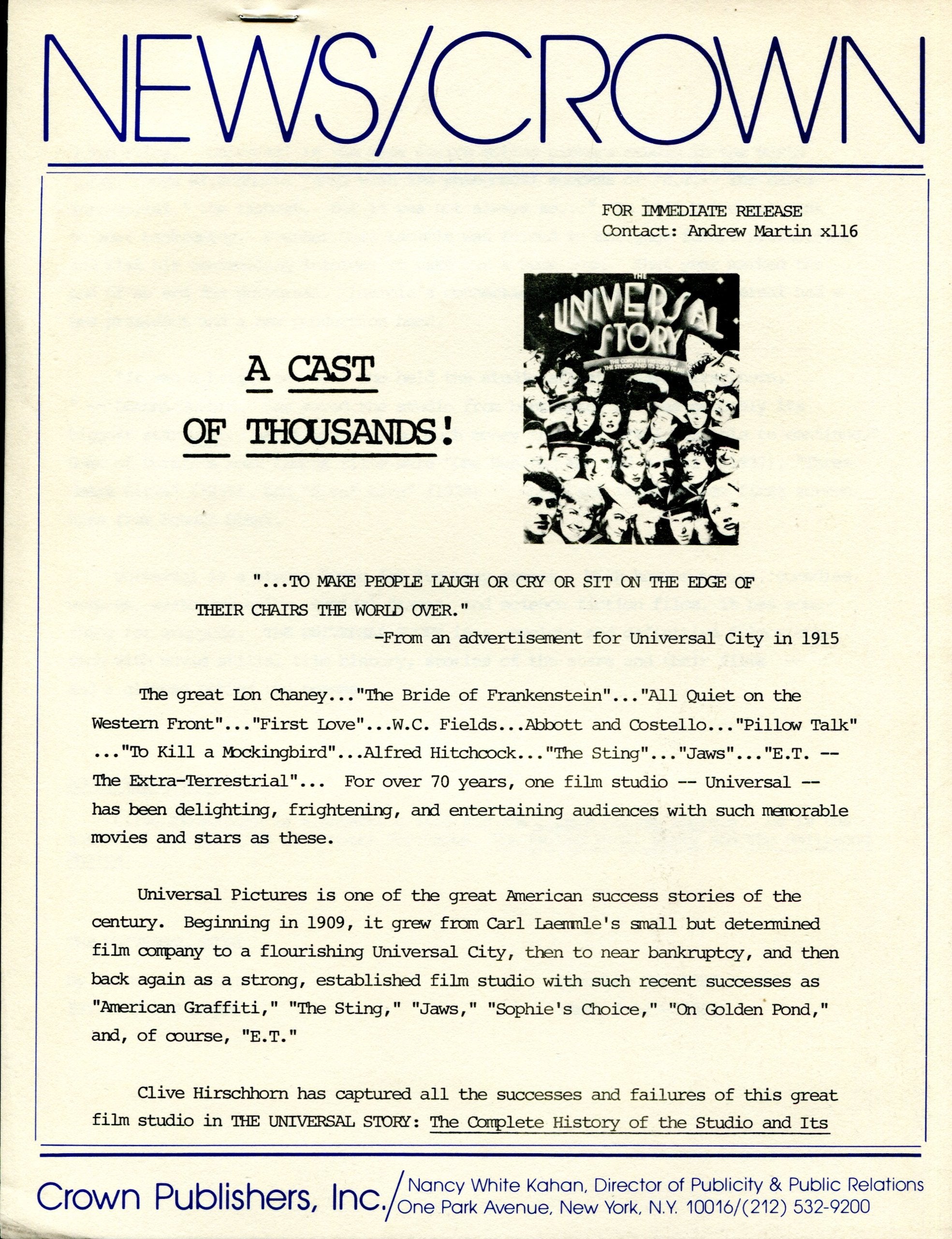 The Universal Story: The Complete History of the Studio and Its 2,641 Films,New