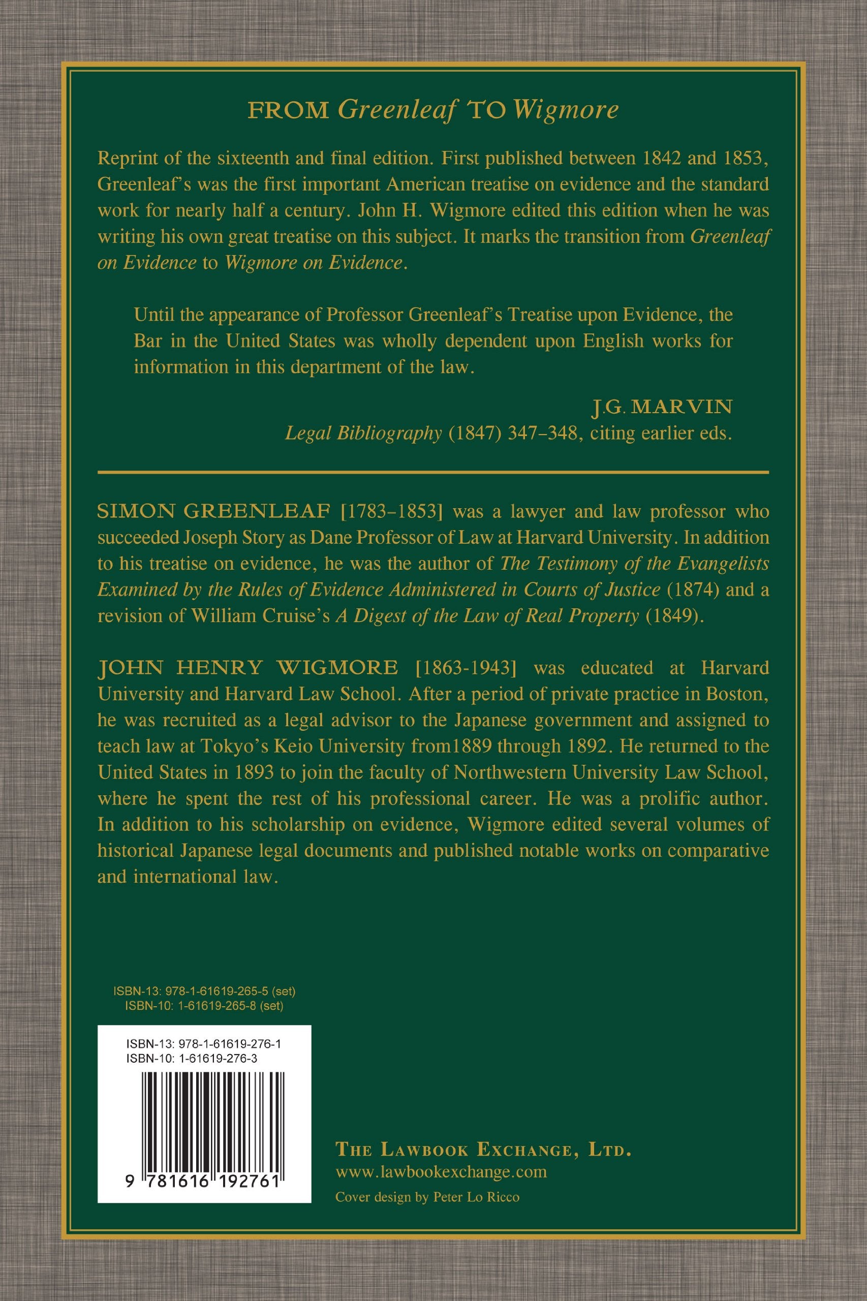 A Treatise on the Law of Evidence. 3 Vols. (1899),Used