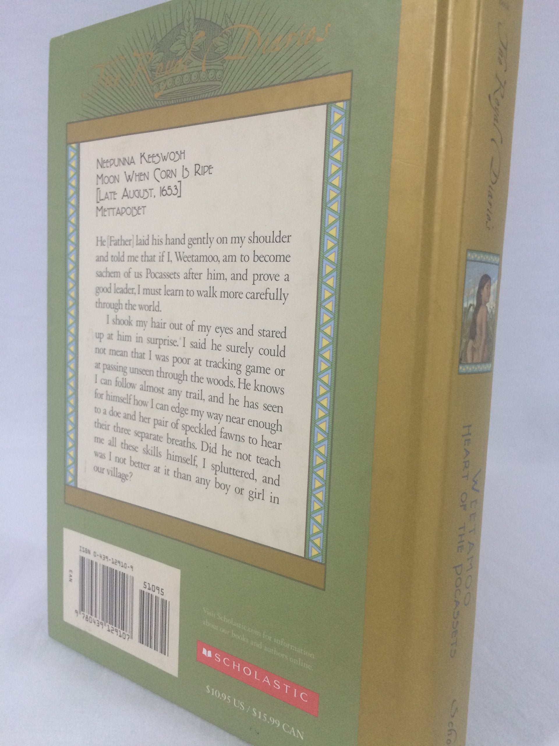 Weetamoo: Heart Of The Pocassets, Massachusetts Rhode Island, 1653 (The Royal Diaries),New