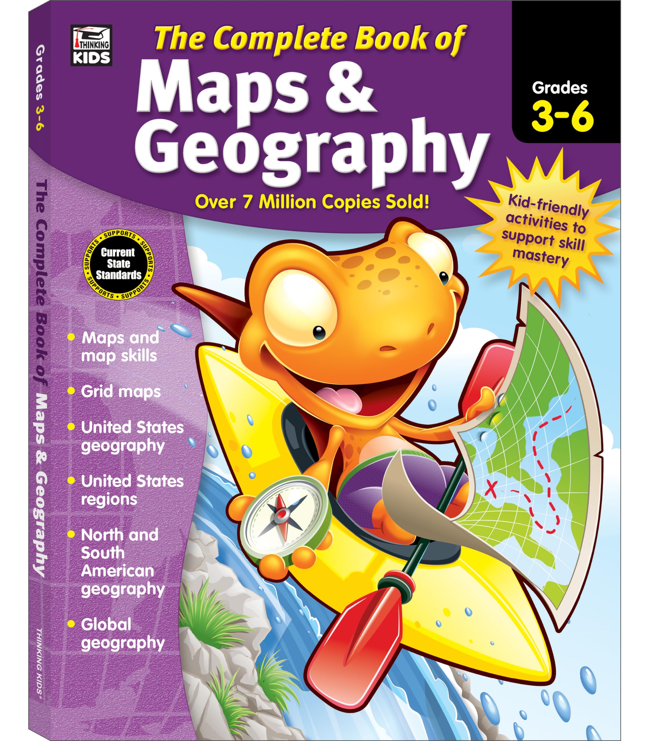 Complete Book Of Maps And Geography Workbook, Global Geography For Kids Grades 36, United States Geography And Regions, Map Ski